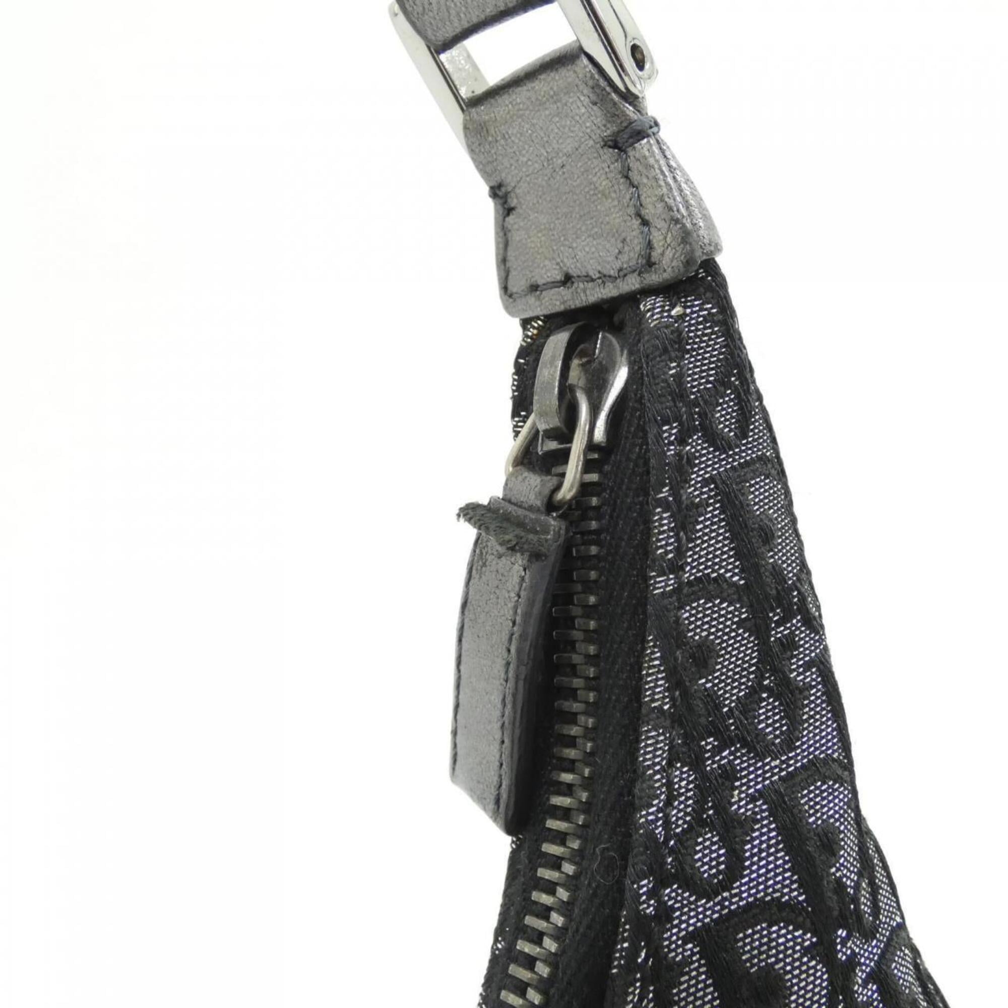 Christian Dior Black Canvas Leather Shoulder Bag (Pre-Owned)