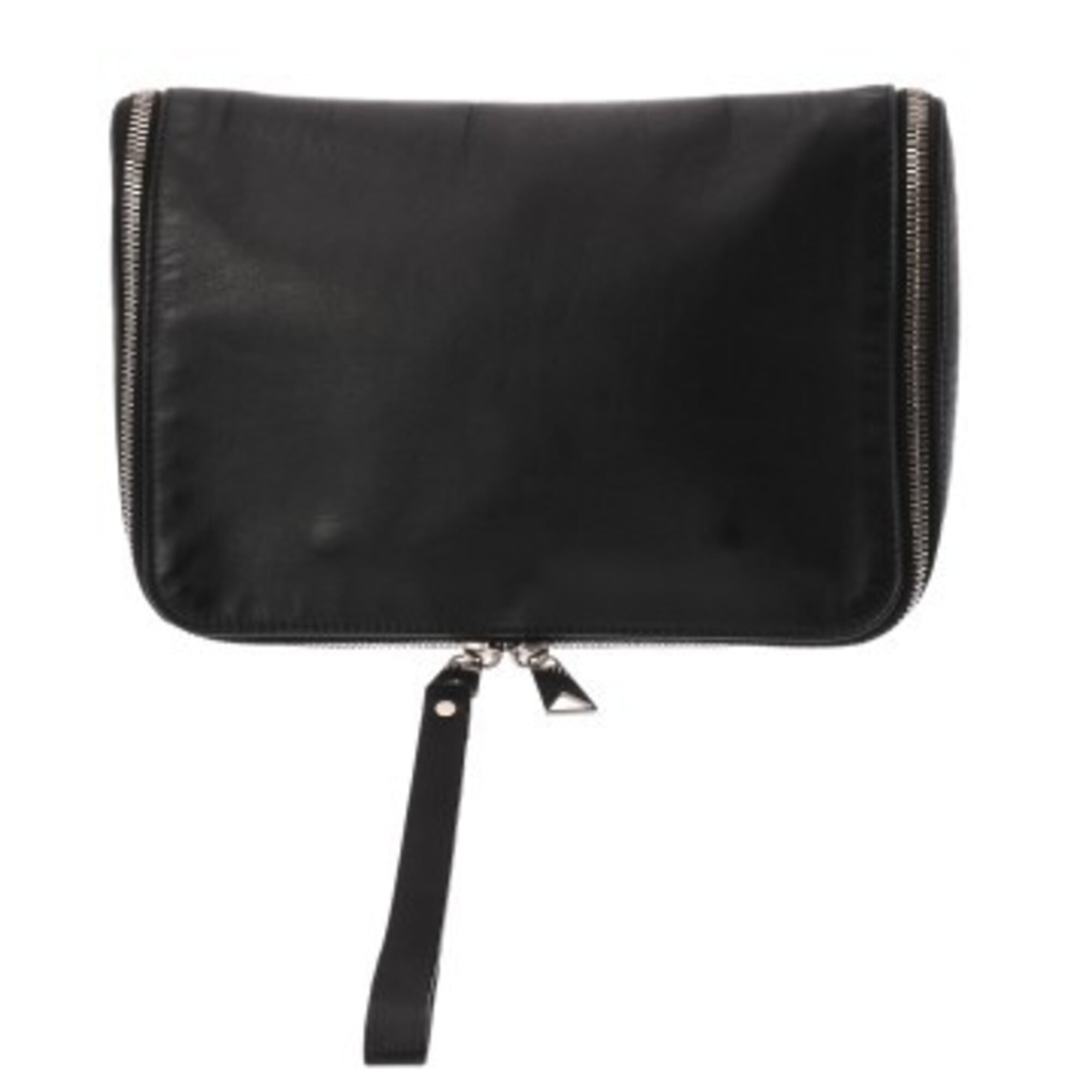 Bottega Veneta Black Leather Clutch Bag (Pre-Owned)