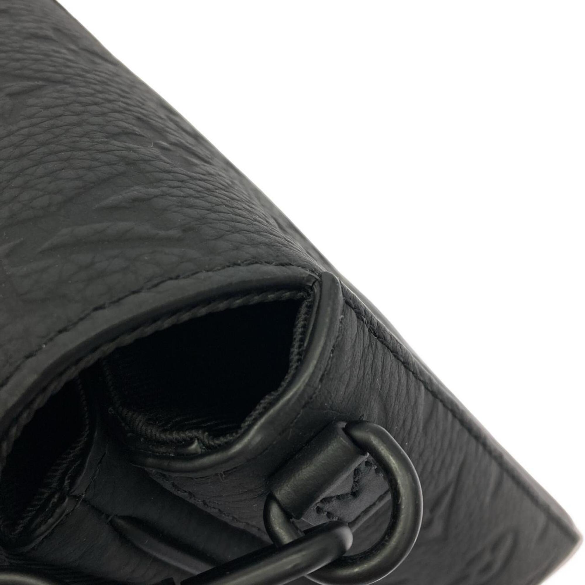 Louis Vuitton Black Leather Shoulder Bag (Pre-Owned)