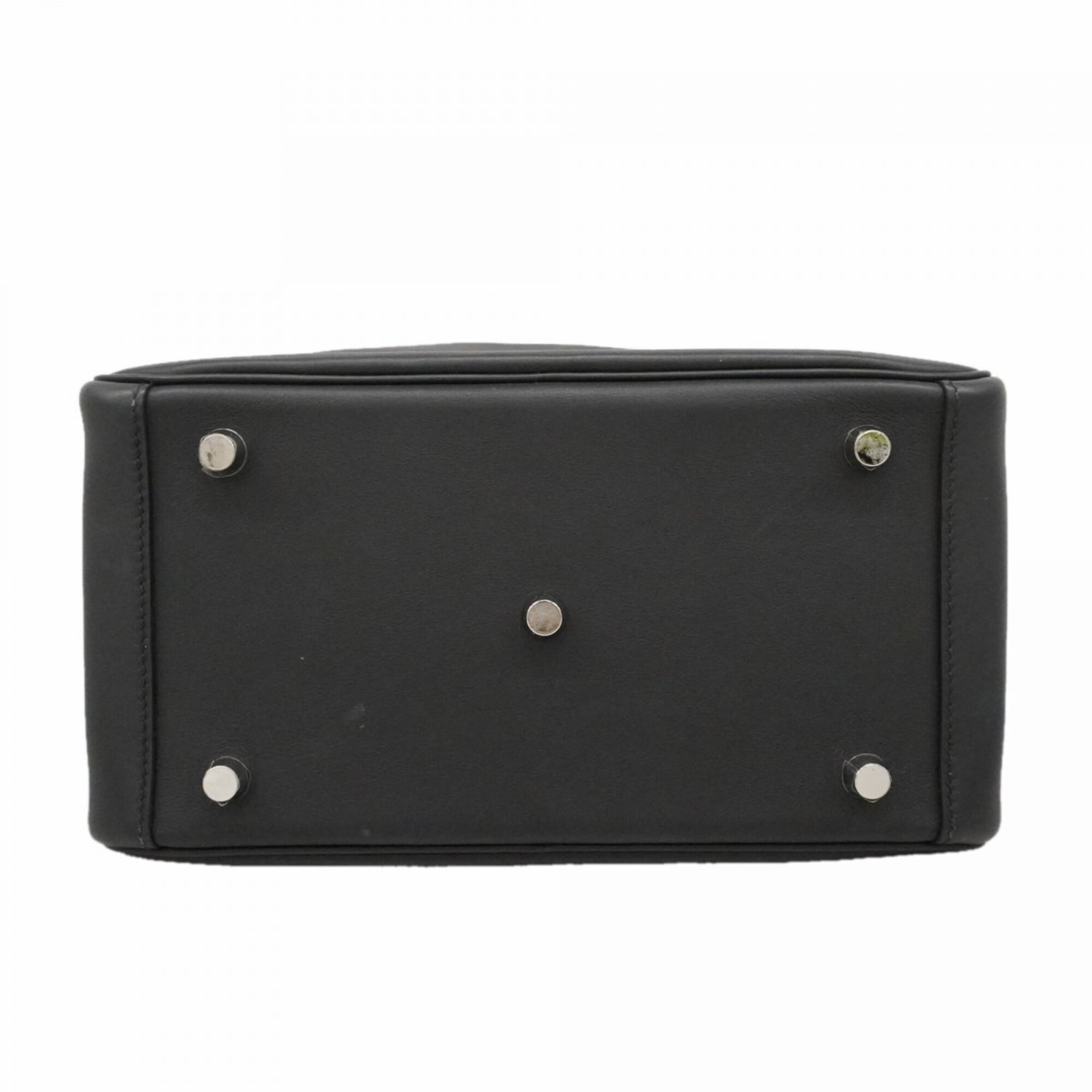 Hermes Black Swift Leather Handbag (Pre-Owned)
