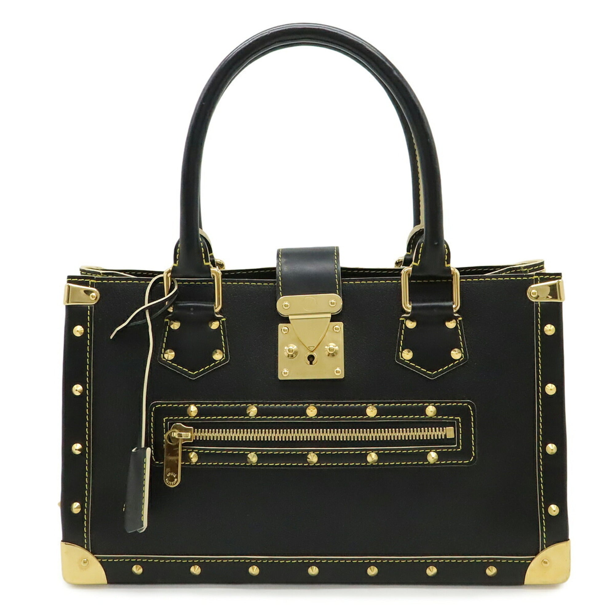 Louis Vuitton Black Noir Leather Handbag Tote Bag (Pre-Owned)