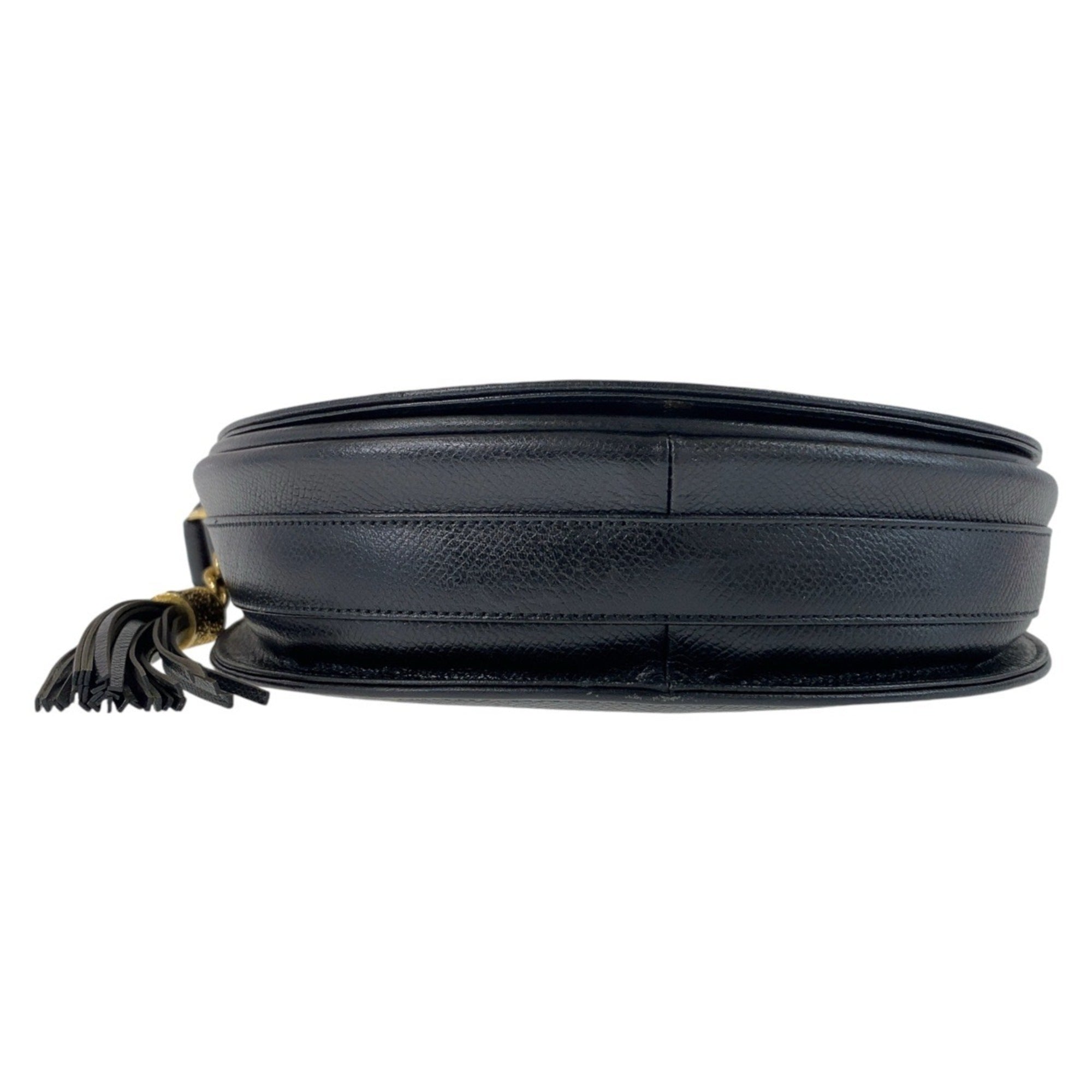 Valentino Garavani Black Leather Pochette Shoulder Bag (Pre-Owned)