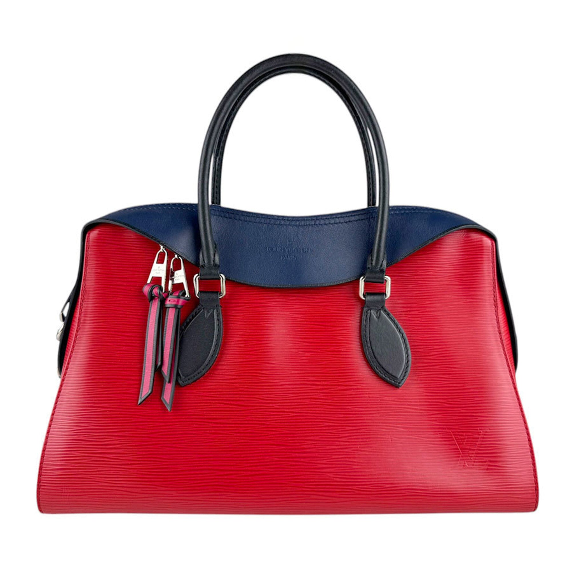 Louis Vuitton Black Navy Red Color Epi Leather Handbag Shoulder Bag (Pre-Owned)