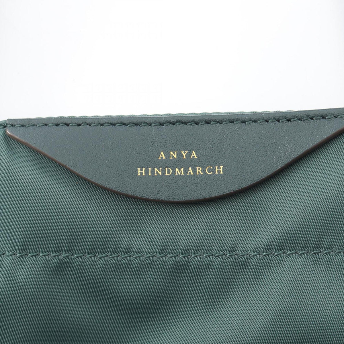 Anya Hindmarch Green Nylon Leather Handbag Tote Bag (Pre-Owned)