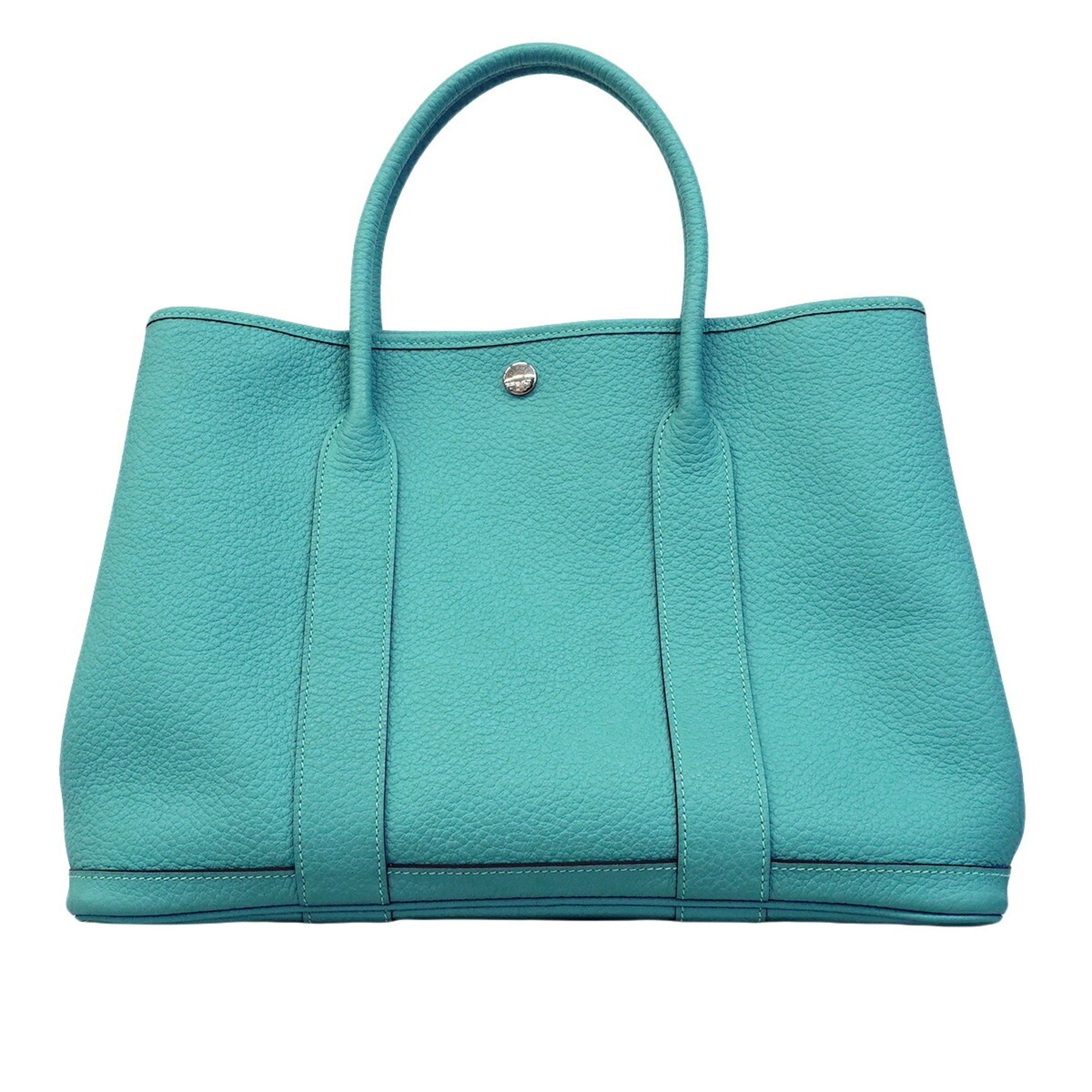 Hermes Blue Atoll Country Leather Tote Bag (Pre-Owned)