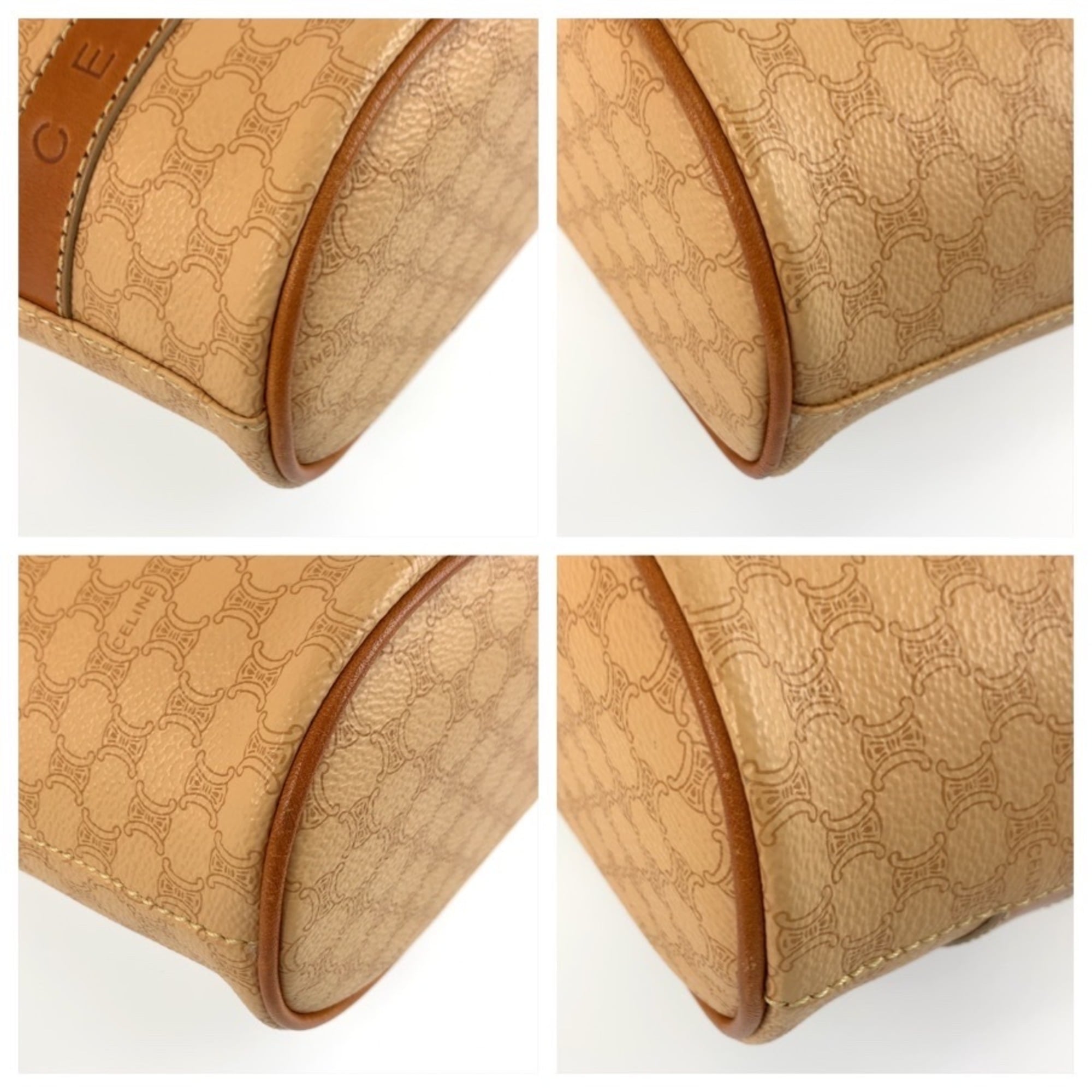 Celine Beige Brown Pvc Handbag Tote Bag (Pre-Owned)