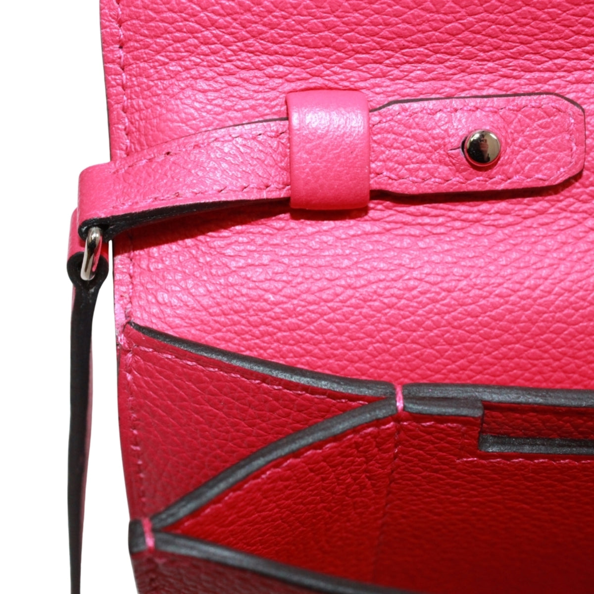 Hermes Blue Brown Pink Togo Leather Shoulder Bag (Pre-Owned)