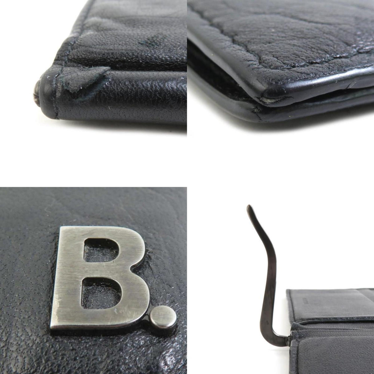 Balenciaga Black Leather Long Bill Wallet (Bi-Fold) (Pre-Owned)