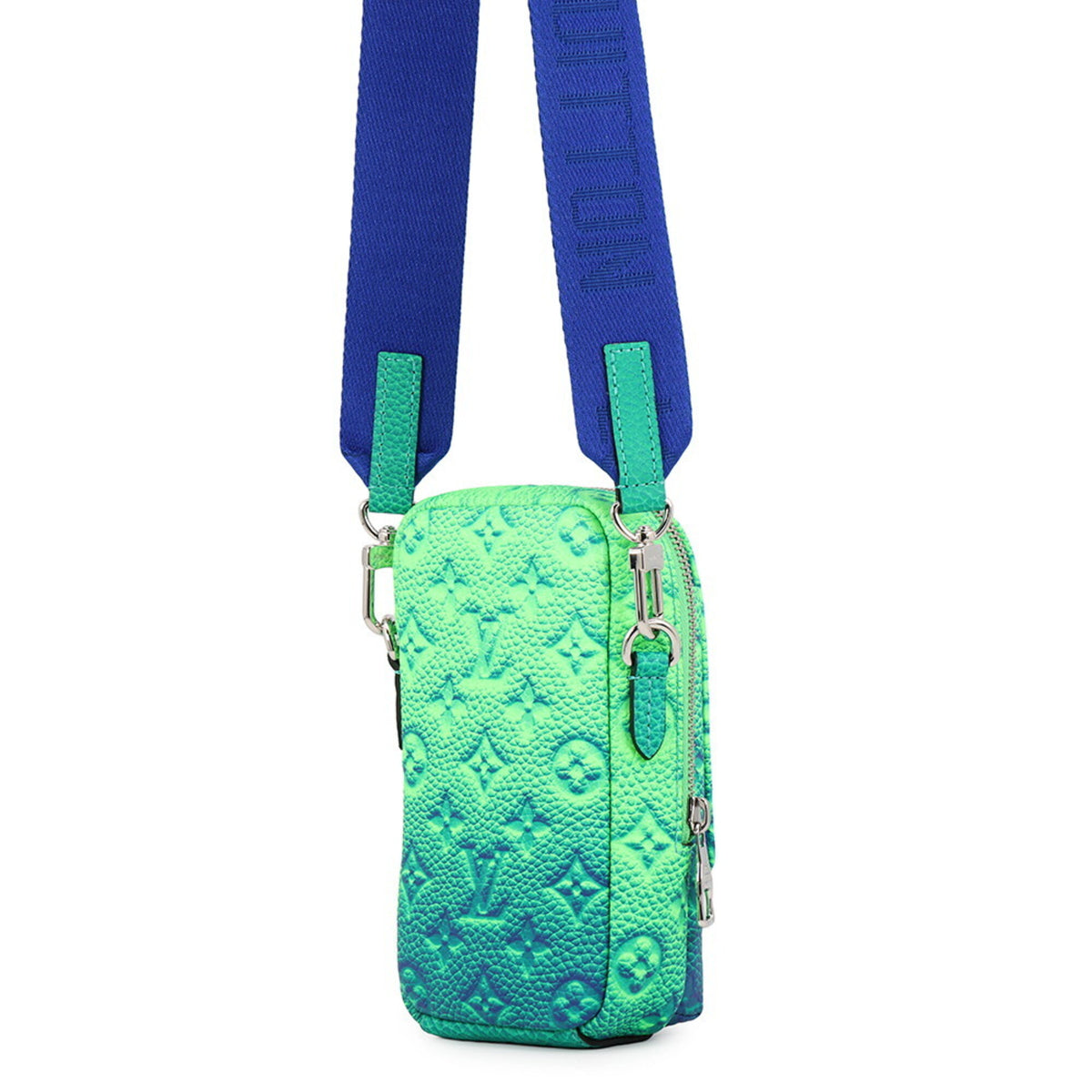 Louis Vuitton Blue Green Handbag Pouch Shoulder Bag (Pre-Owned)