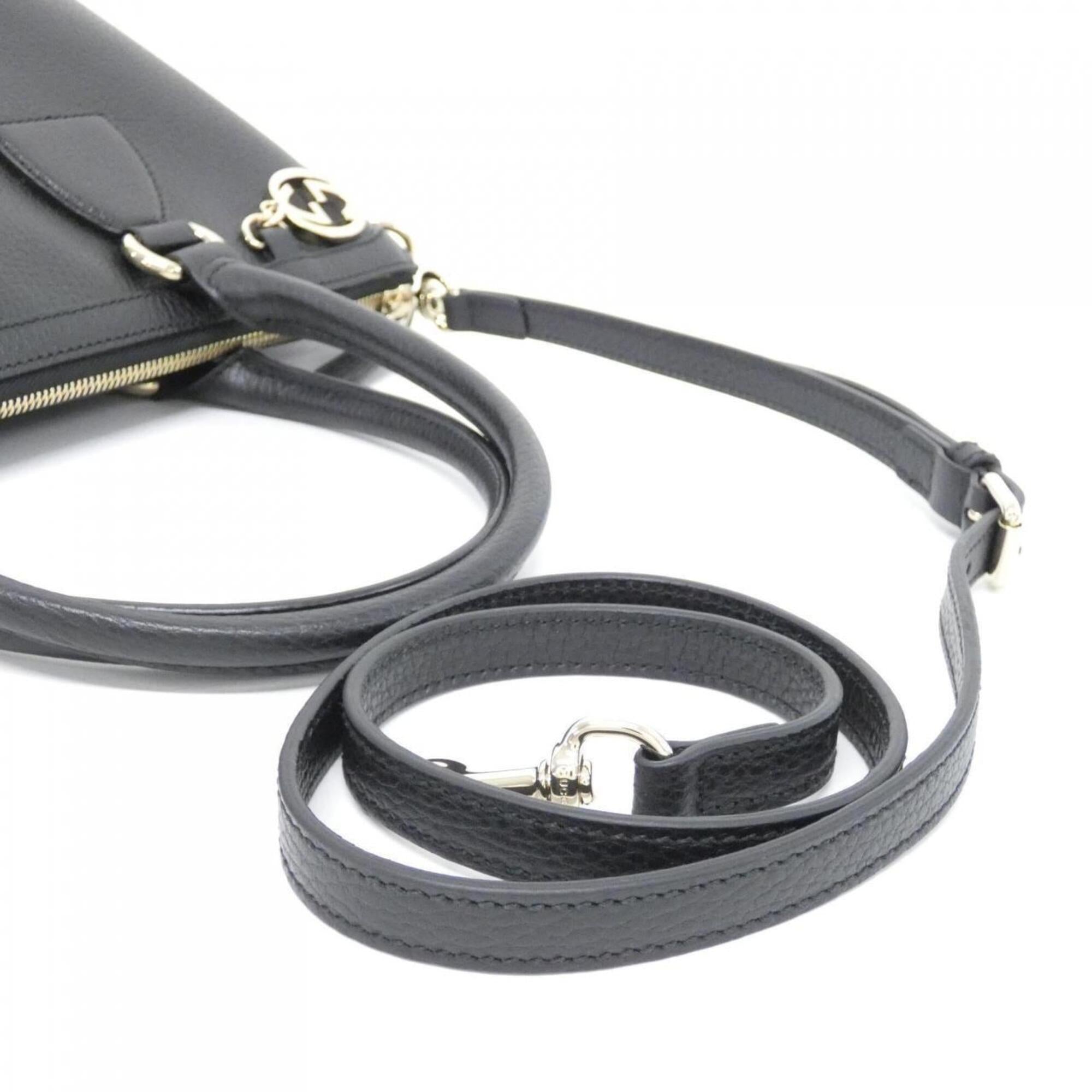 Gucci Black Leather Handbag (Pre-Owned)