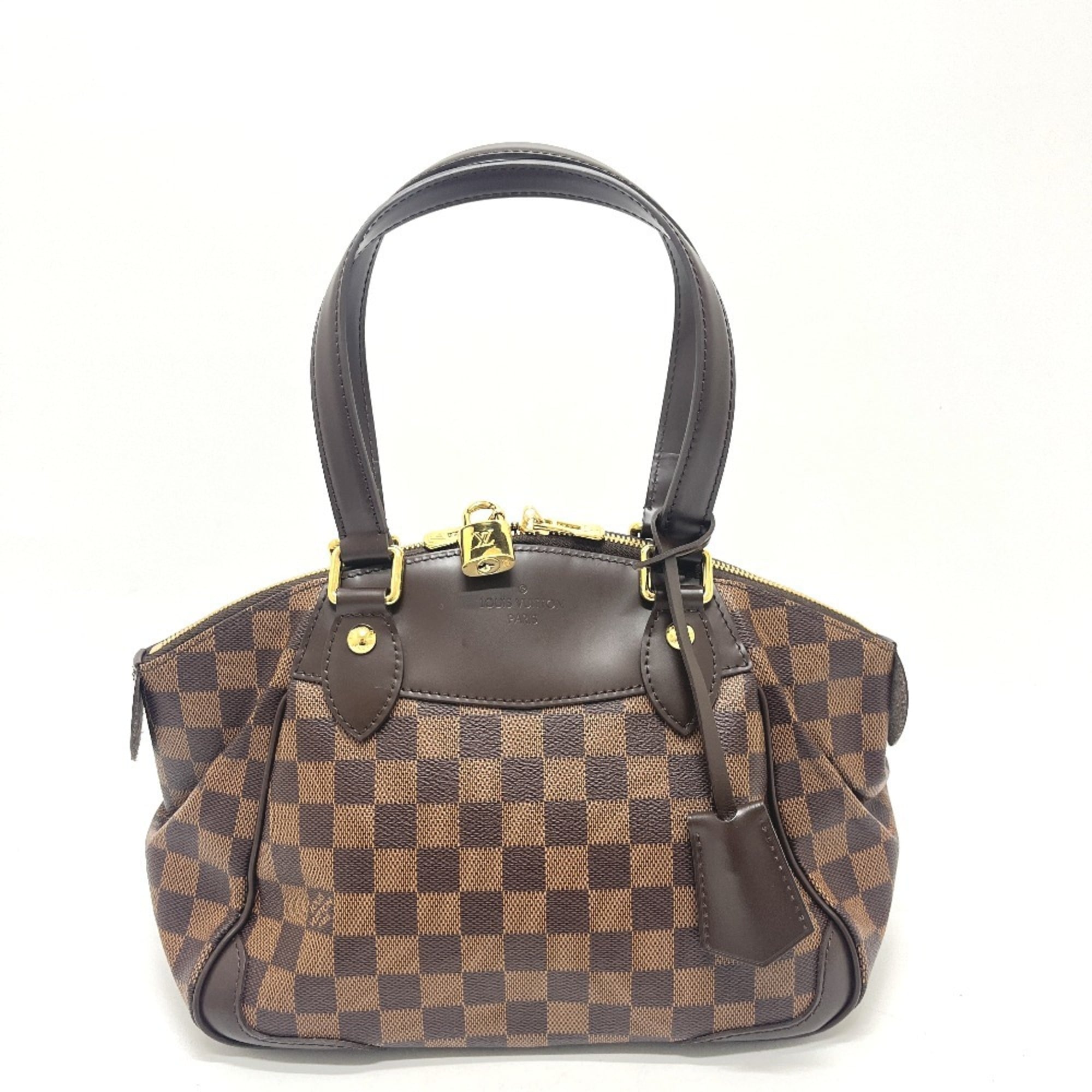 Louis Vuitton Brown Ebene Damier Canvas Shoulder Bag Tote Bag (Pre-Owned)