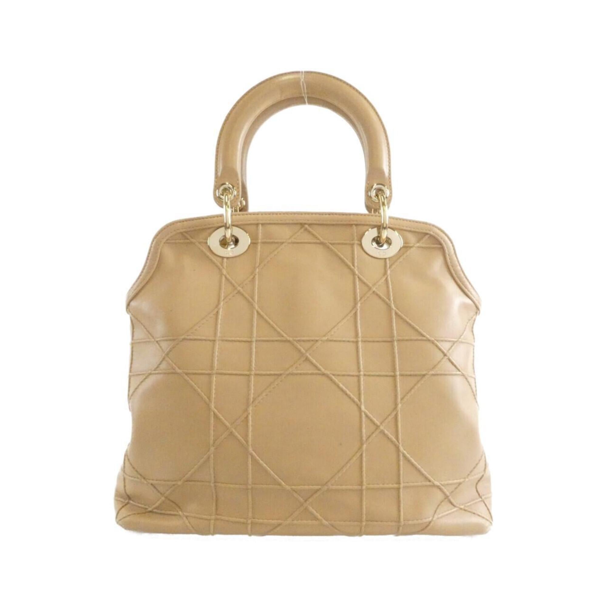 Christian Dior Beige Leather Handbag (Pre-Owned)