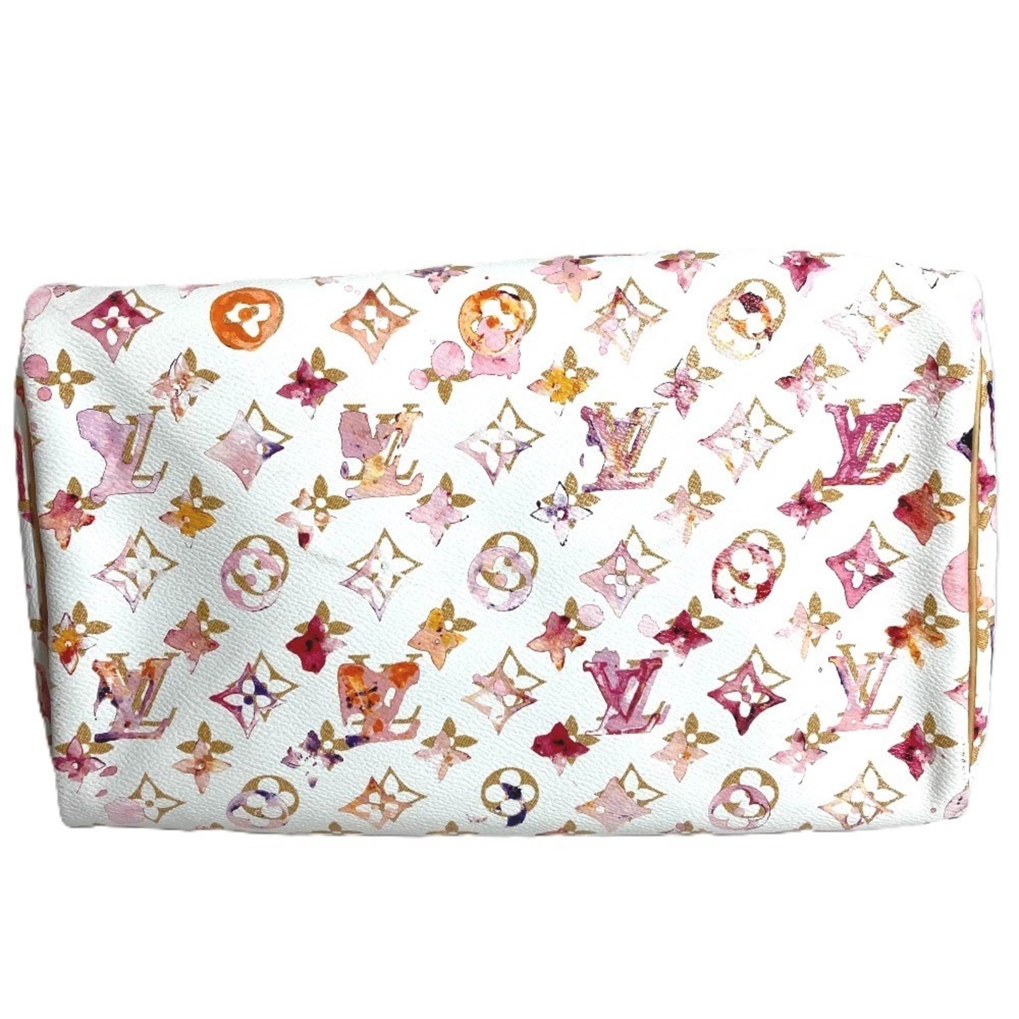 Louis Vuitton Multi-Color White Monogram Boston Bag Handbag (Pre-Owned)