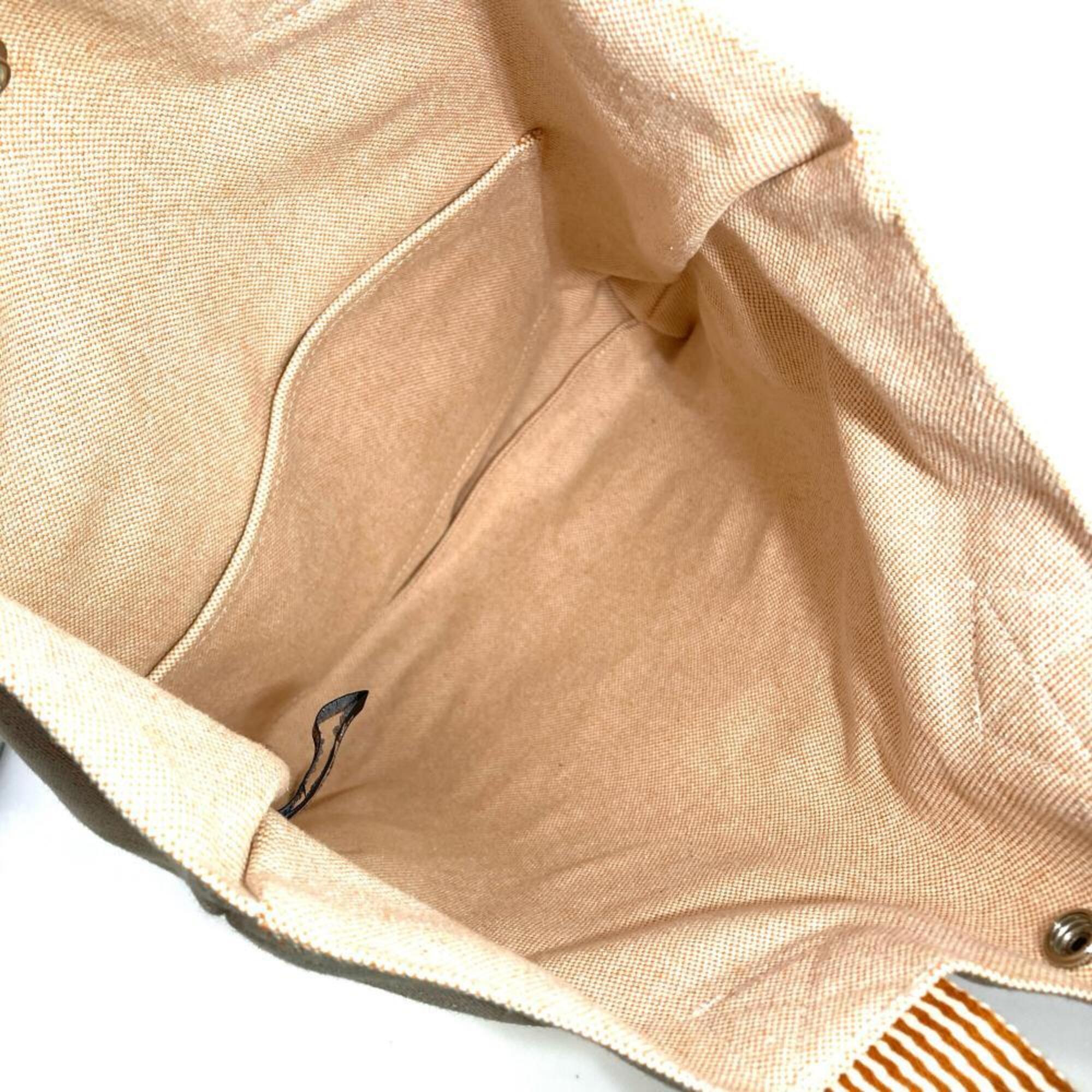 Hermes Fourre Tout Orange Canvas Tote Bag (Pre-Owned)