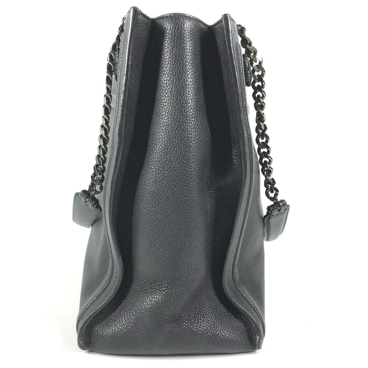 Bvlgari Black Leather Shoulder Bag Tote Bag (Pre-Owned)