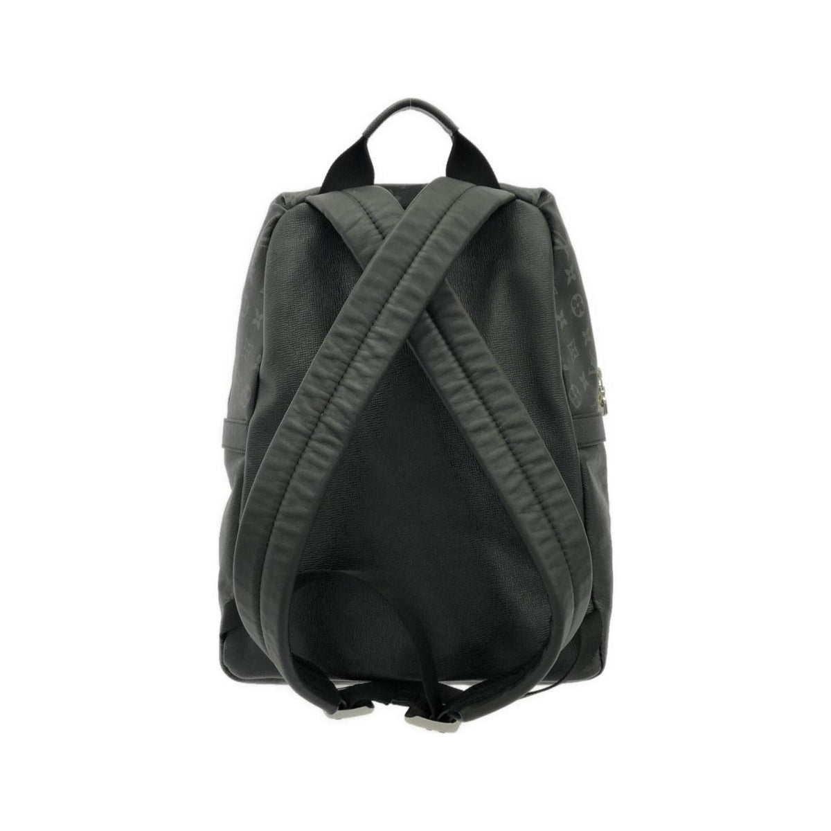 Louis Vuitton Black Coated Canvas Leather Backpack (Pre-Owned)