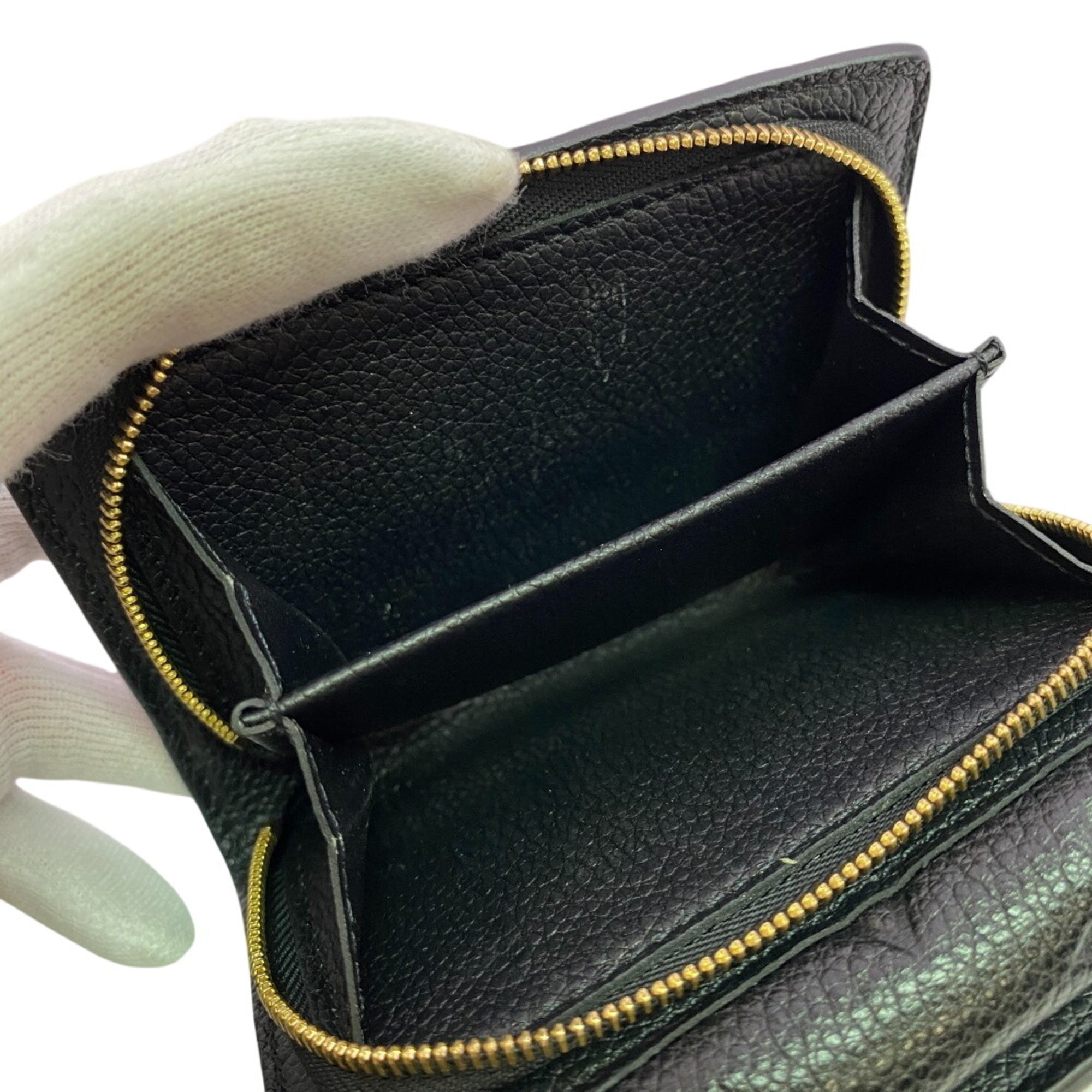 Louis Vuitton Black Monogram Empreinte Wallet (Tri-Fold) (Pre-Owned)