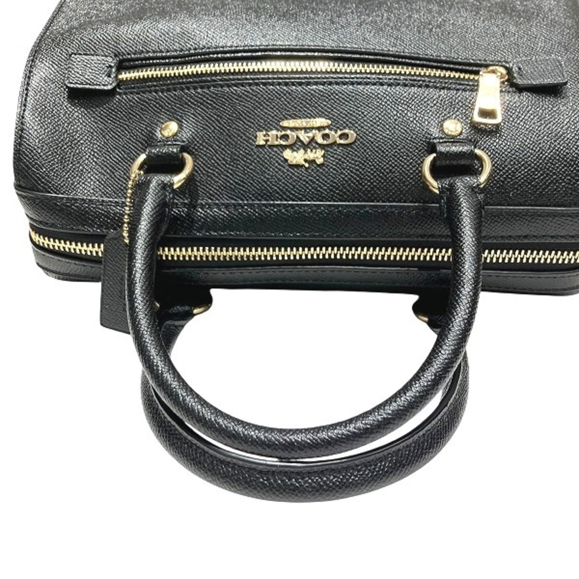 Coach Black Leather Handbag Shoulder Bag (Pre-Owned)