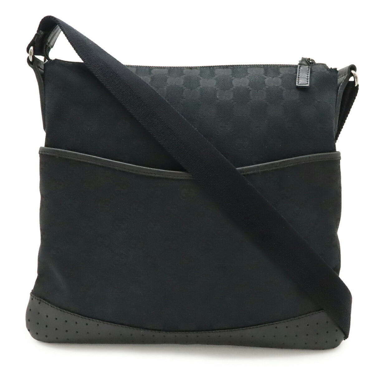 Gucci Black Gg Canvas Handbag Shoulder Bag (Pre-Owned)
