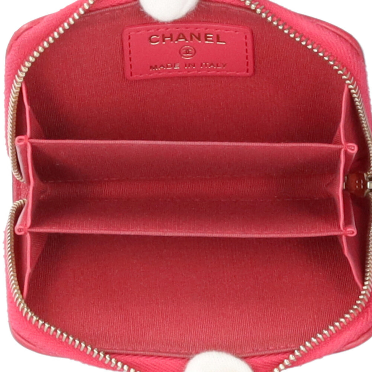 Chanel Pink Leather Coin Purse/Coin Case (Pre-Owned)