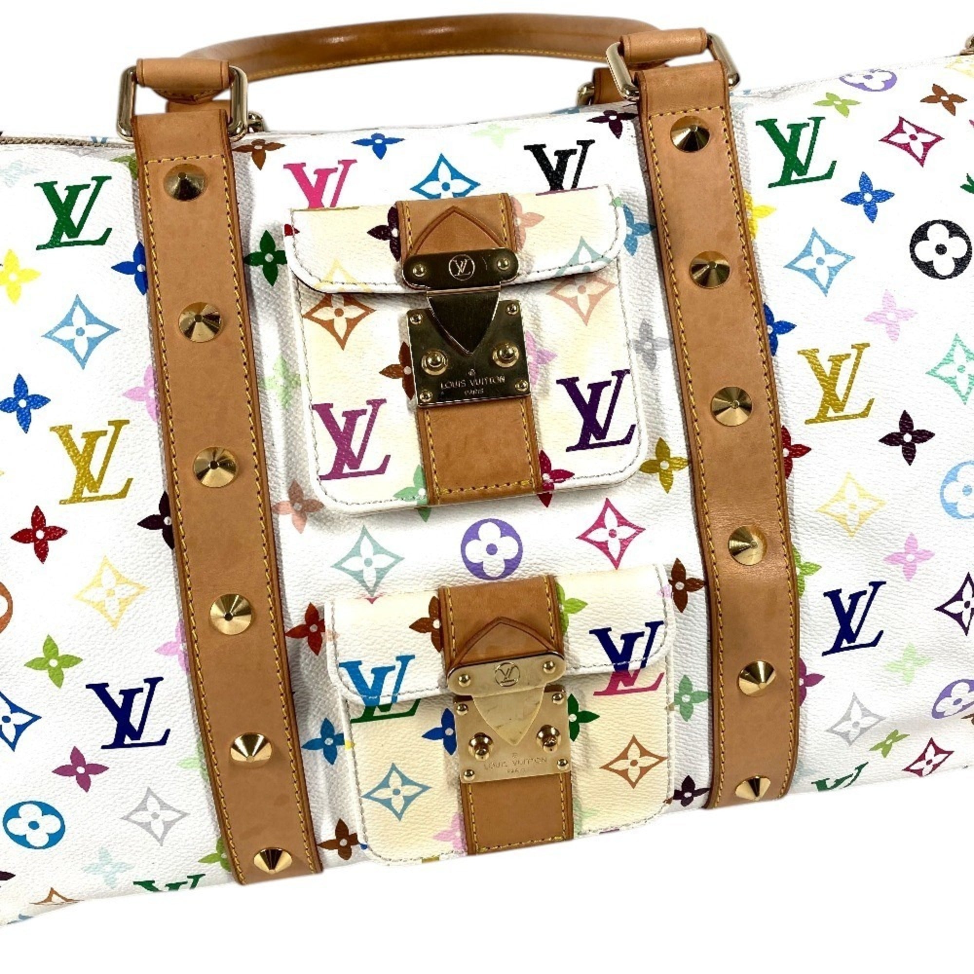 Louis Vuitton Monogram Multicolore Blanc White Monogram Multicolore Boston Bag Handbag (Pre-Owned)