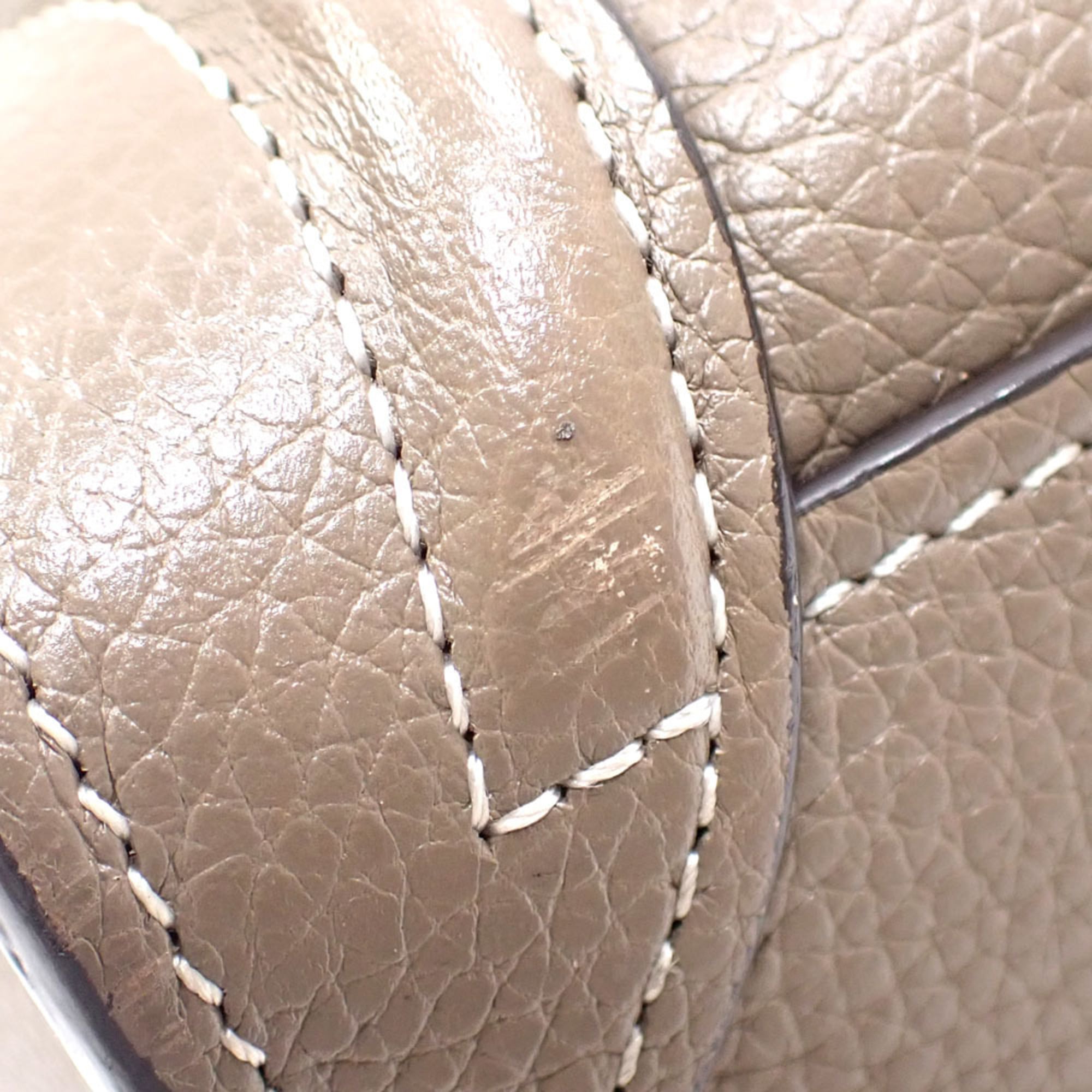 Celine Luggage Grayish Leather Handbag (Pre-Owned)