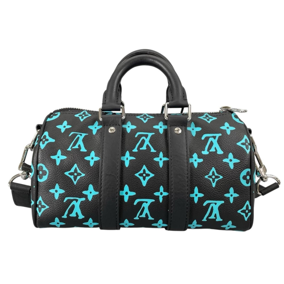 Louis Vuitton Black Blue Handbag Shoulder Bag (Pre-Owned)