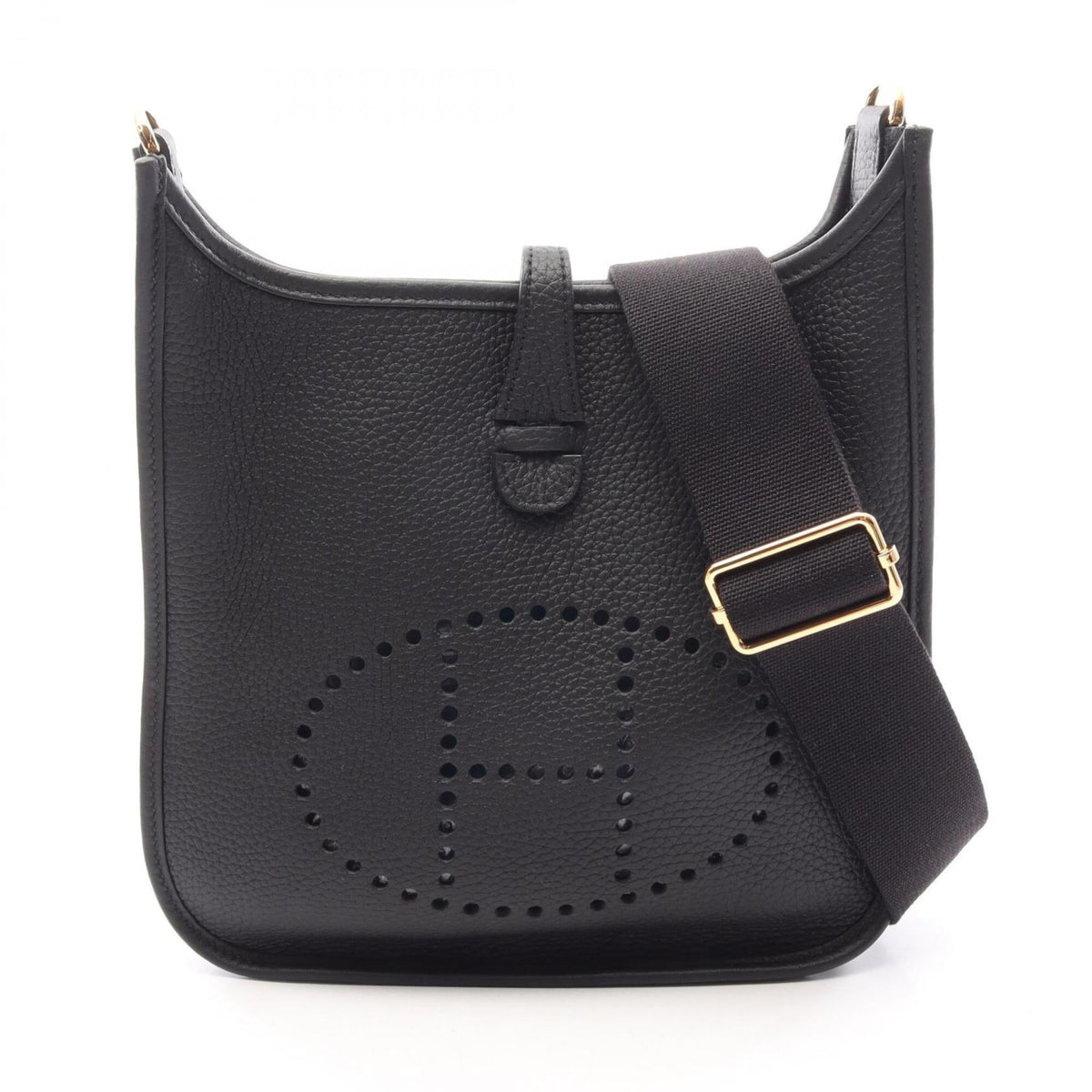 Hermes Black Taurillon Clemence Leather Handbag Shoulder Bag (Pre-Owned)