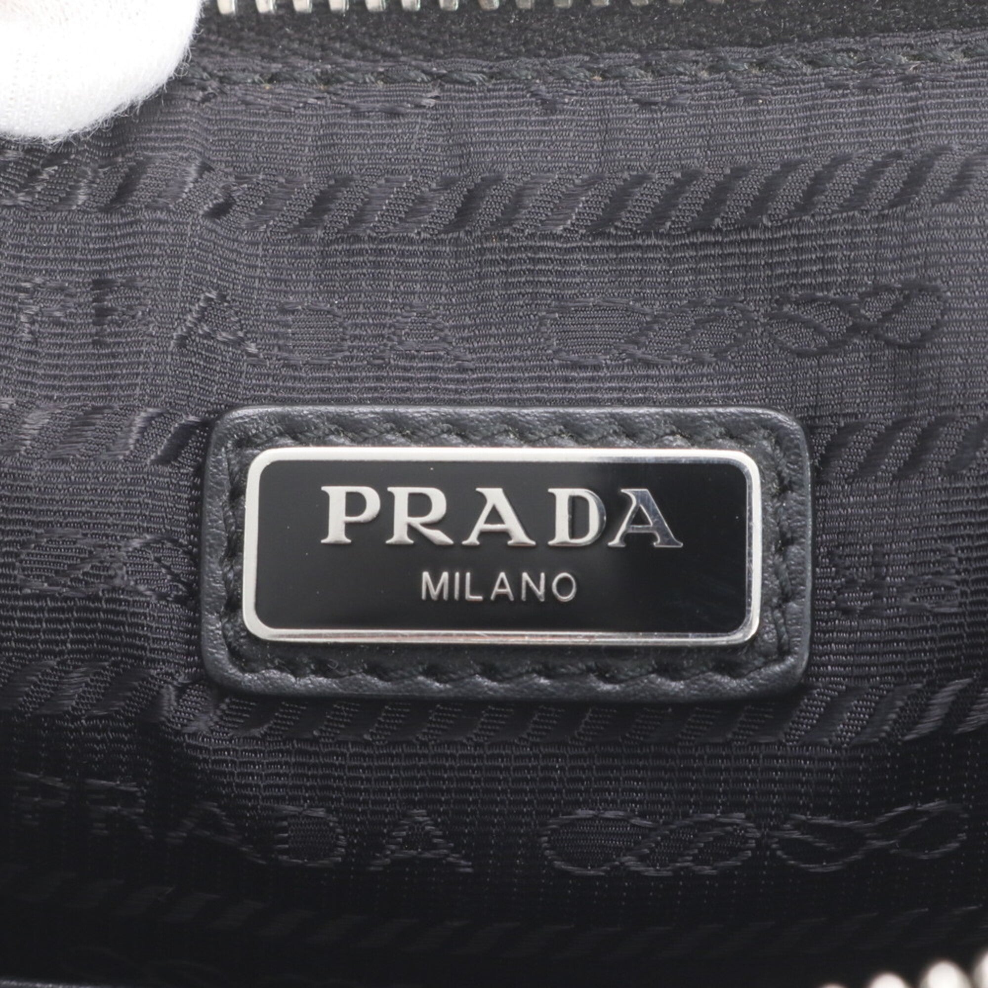 Prada Black Yellow Leather Clutch Bag Pouch (Pre-Owned)