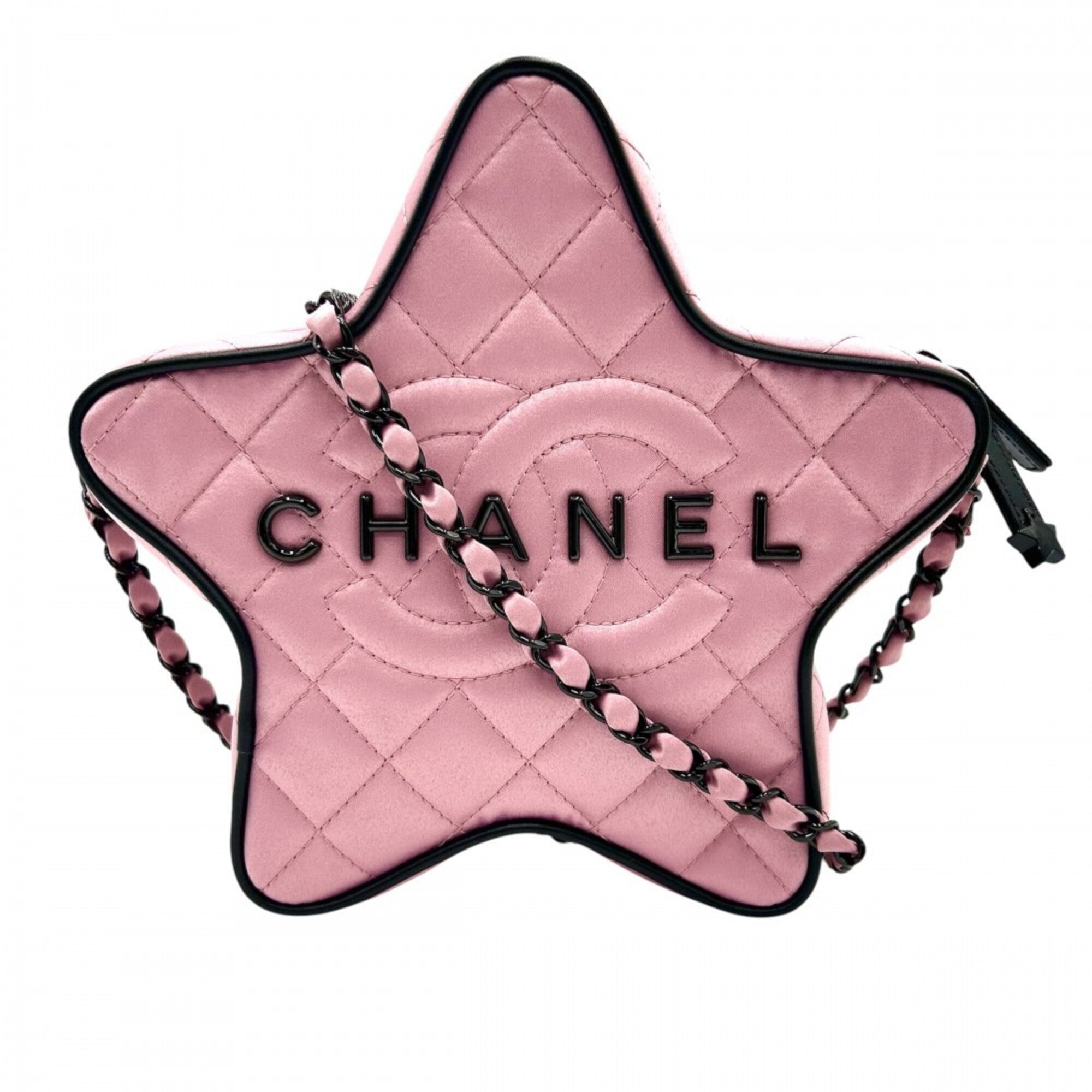 Chanel Pink Satin Shoulder Bag (Pre-Owned)