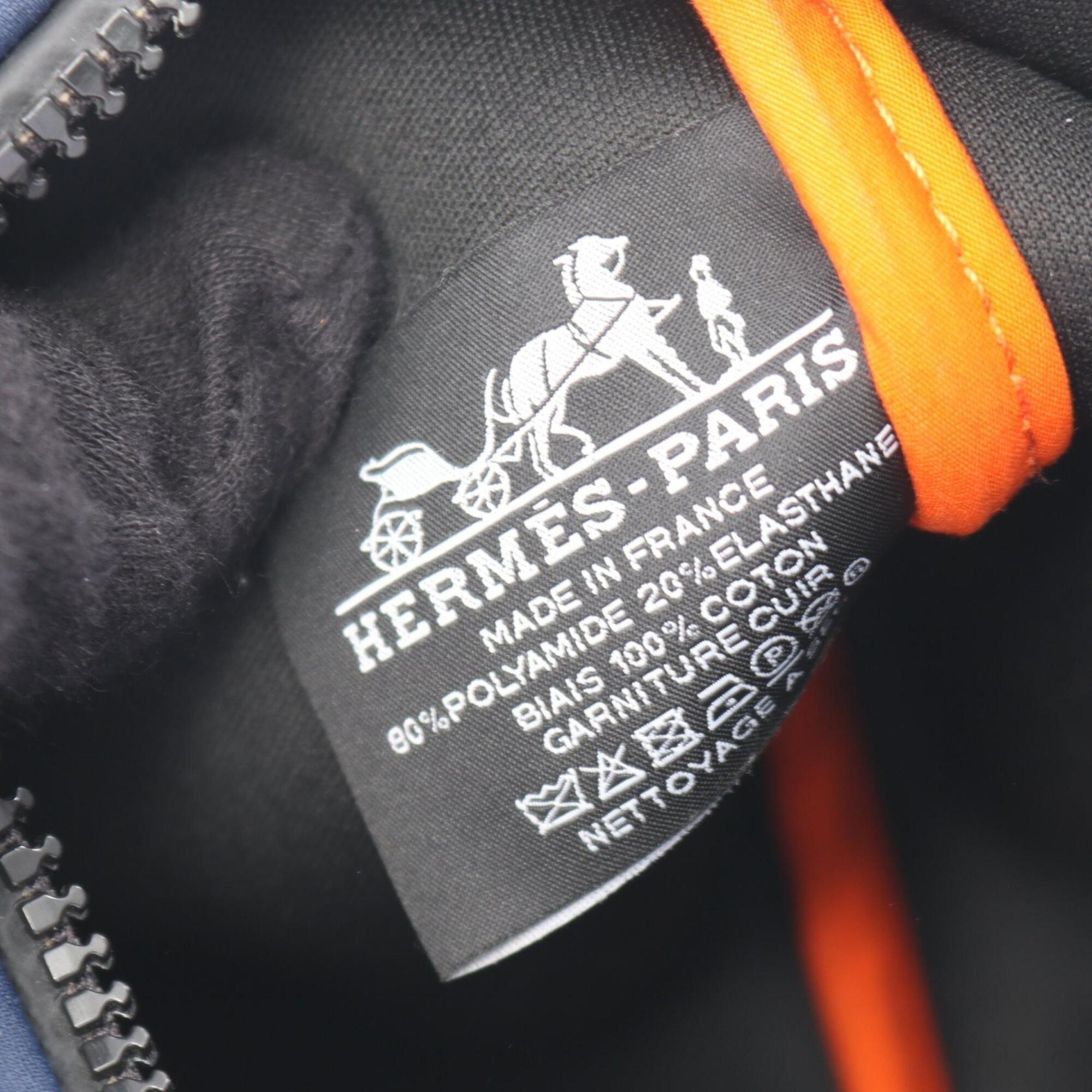 Hermes Navy Nylon Handbag Pouch (Pre-Owned)