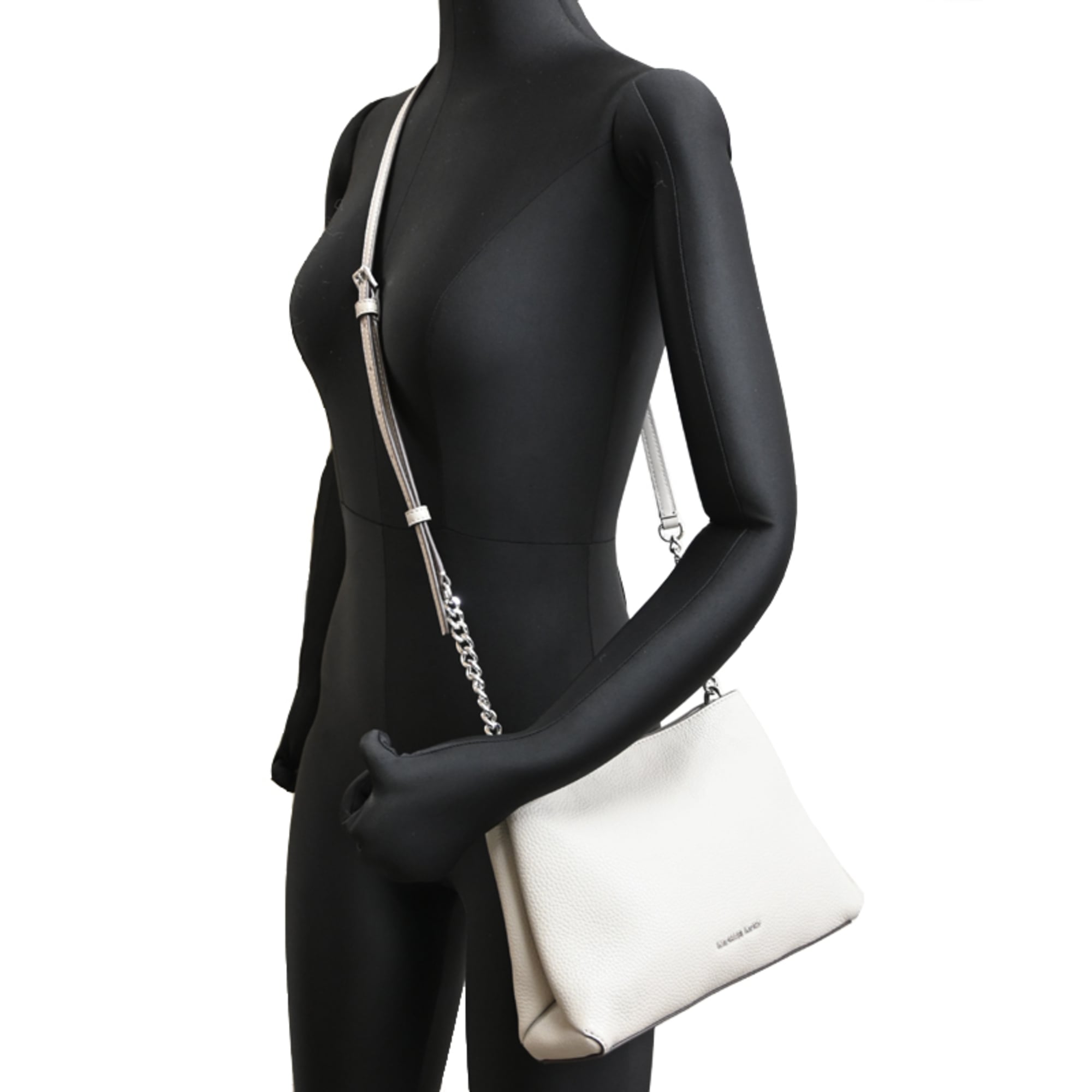 Michael Kors Gray Leather Shoulder Bag (Pre-Owned)