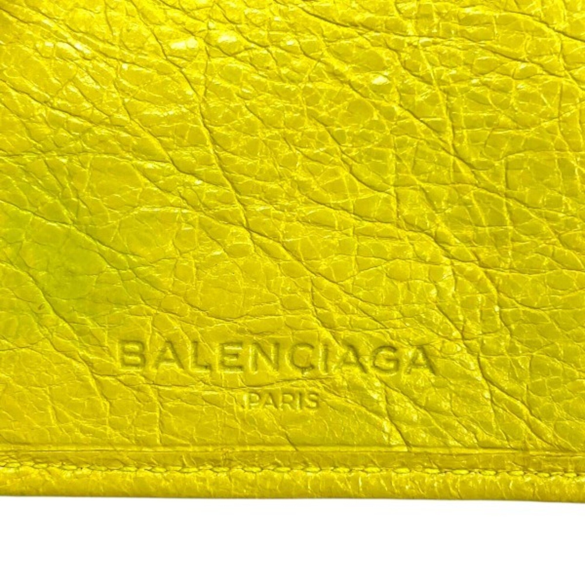Balenciaga Yellow Leather Chain/Shoulder Wallet (Pre-Owned)