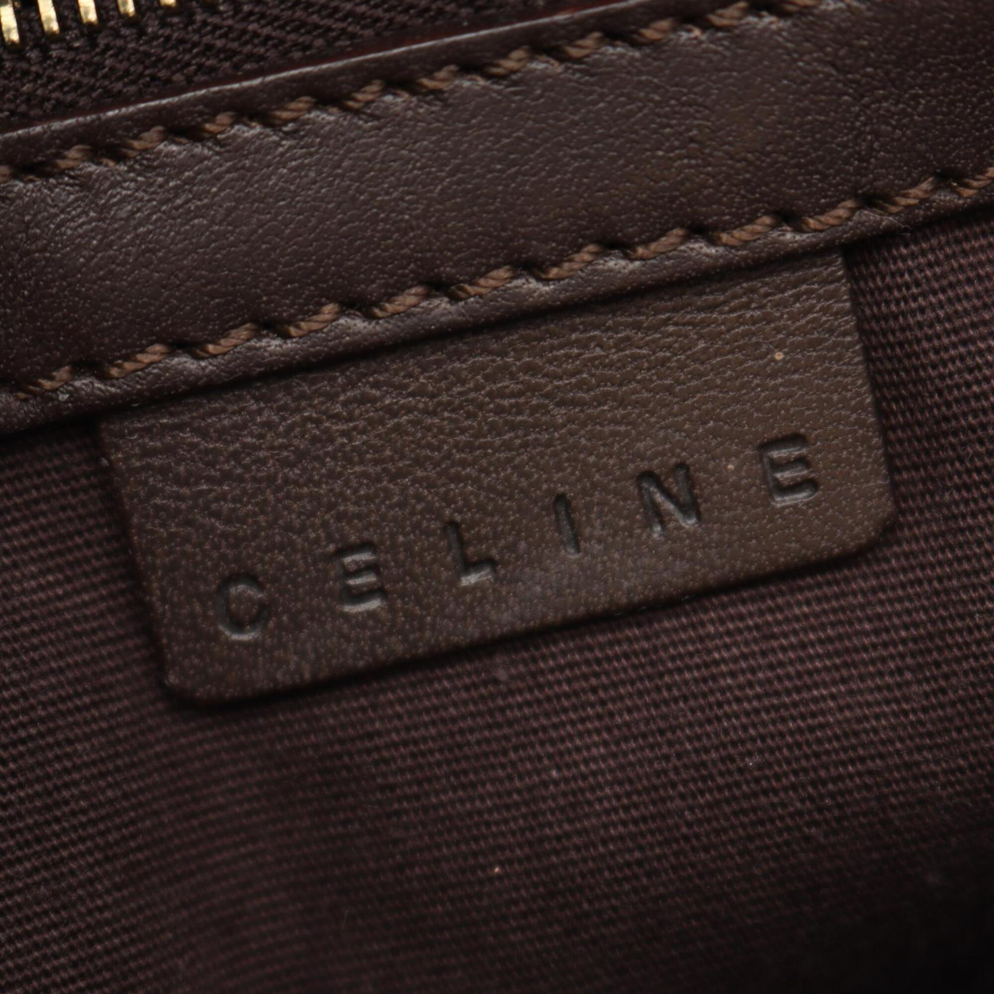 Celine Brown Suede Leather Handbag Shoulder Bag (Pre-Owned)