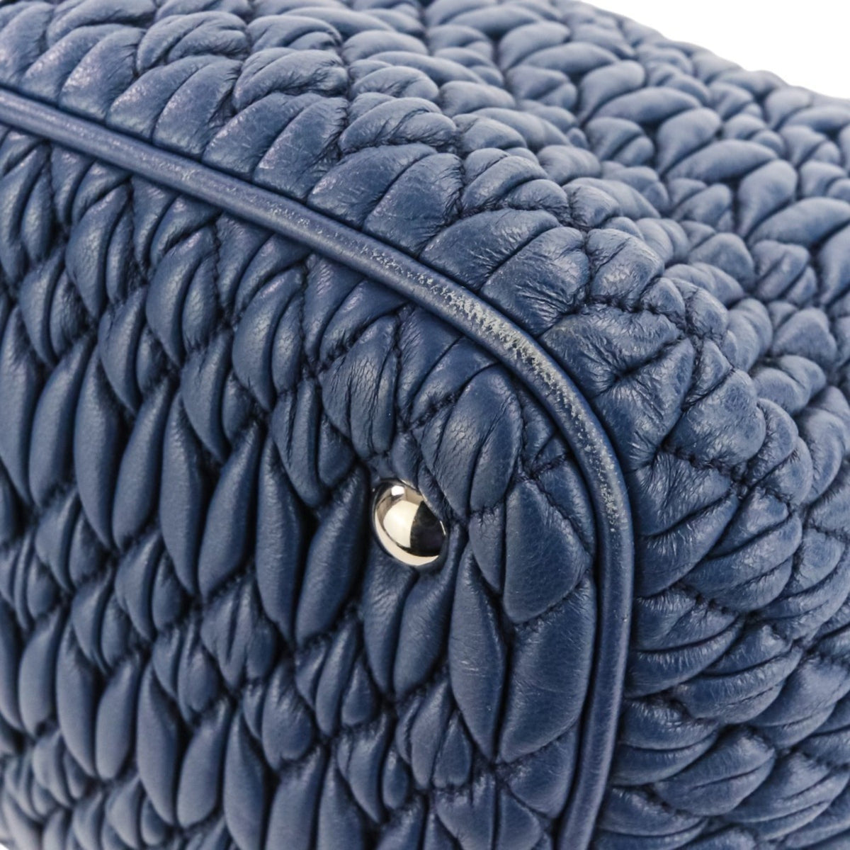 Miu Miu Blue Leather Handbag Shoulder Bag (Pre-Owned)