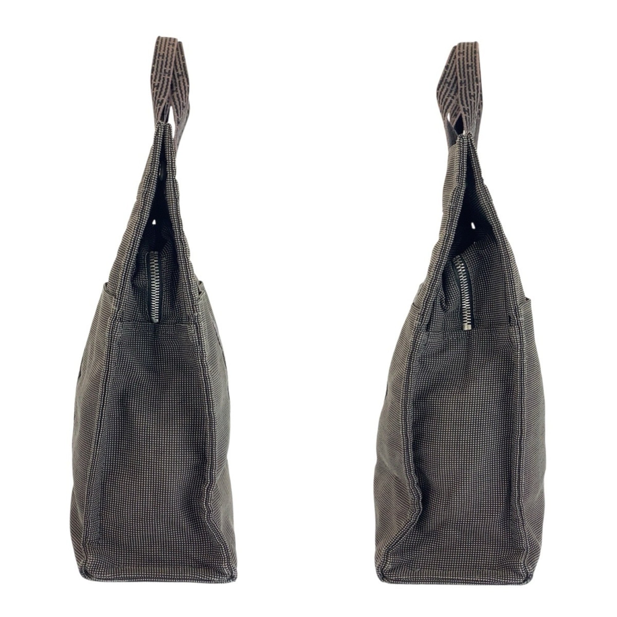 Hermes Gray Polyamide Handbag Tote Bag (Pre-Owned)