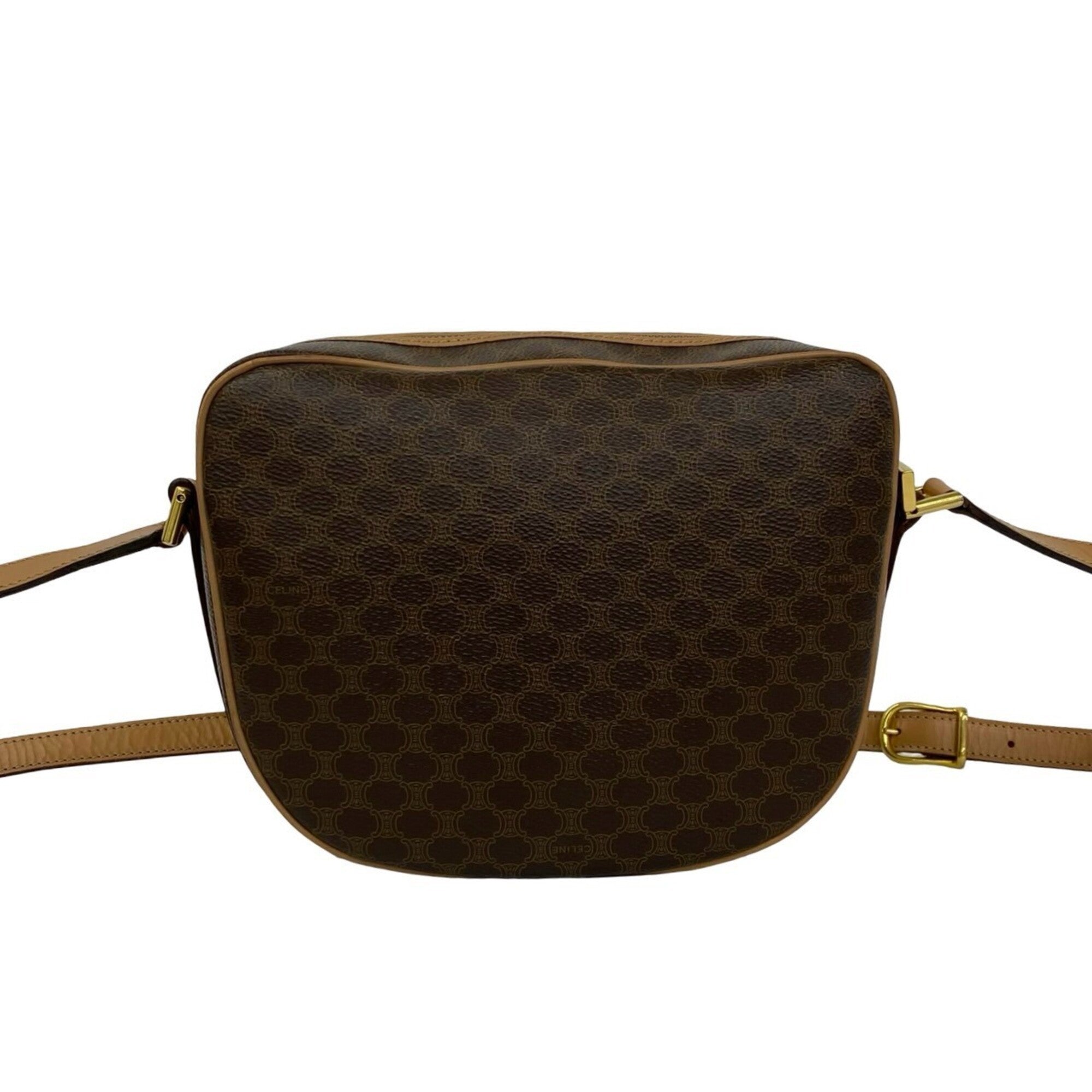 Celine Brown Leather Pvc Pochette Shoulder Bag (Pre-Owned)