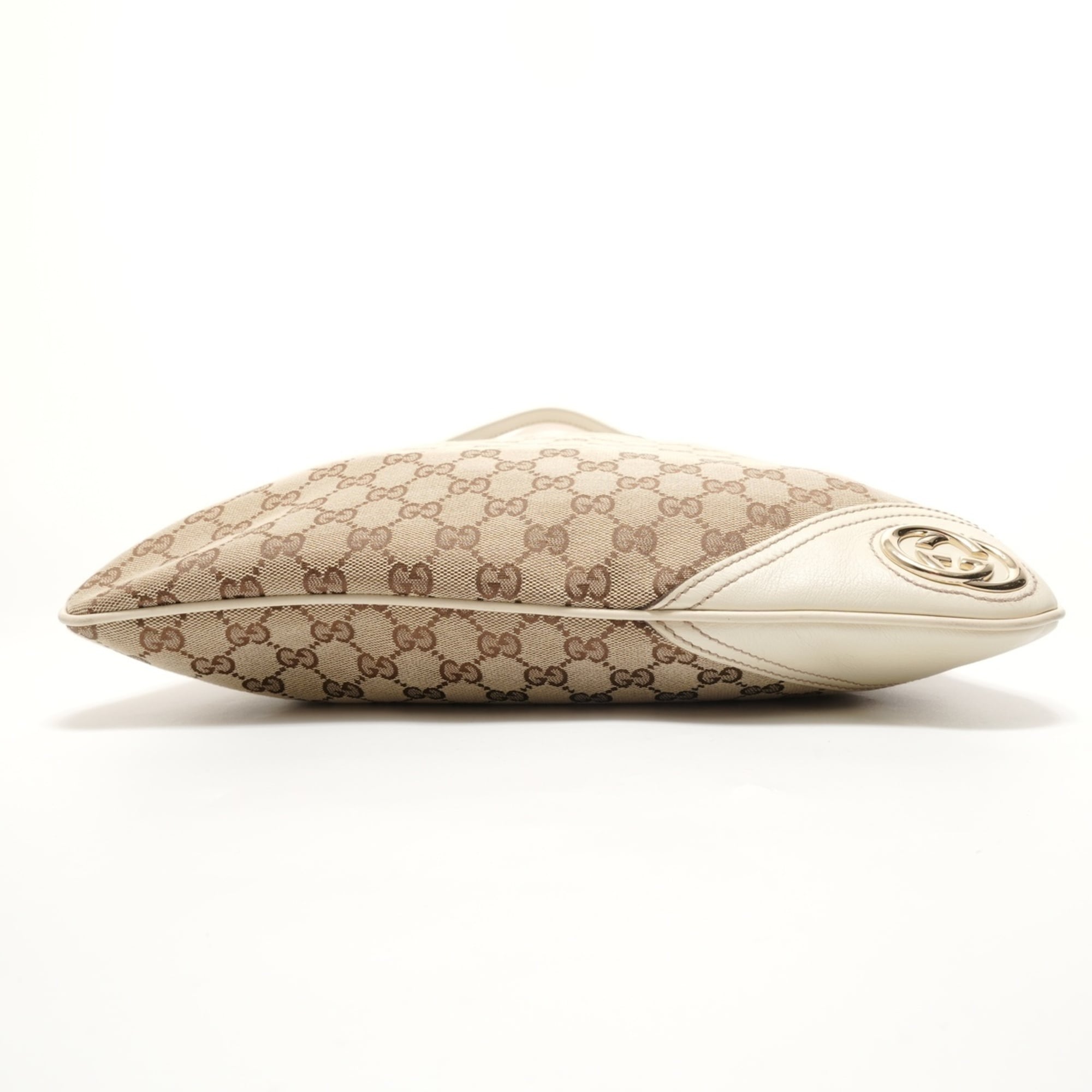 Gucci Gg Canvas Beige Gg Canvas Shoulder Bag (Pre-Owned)