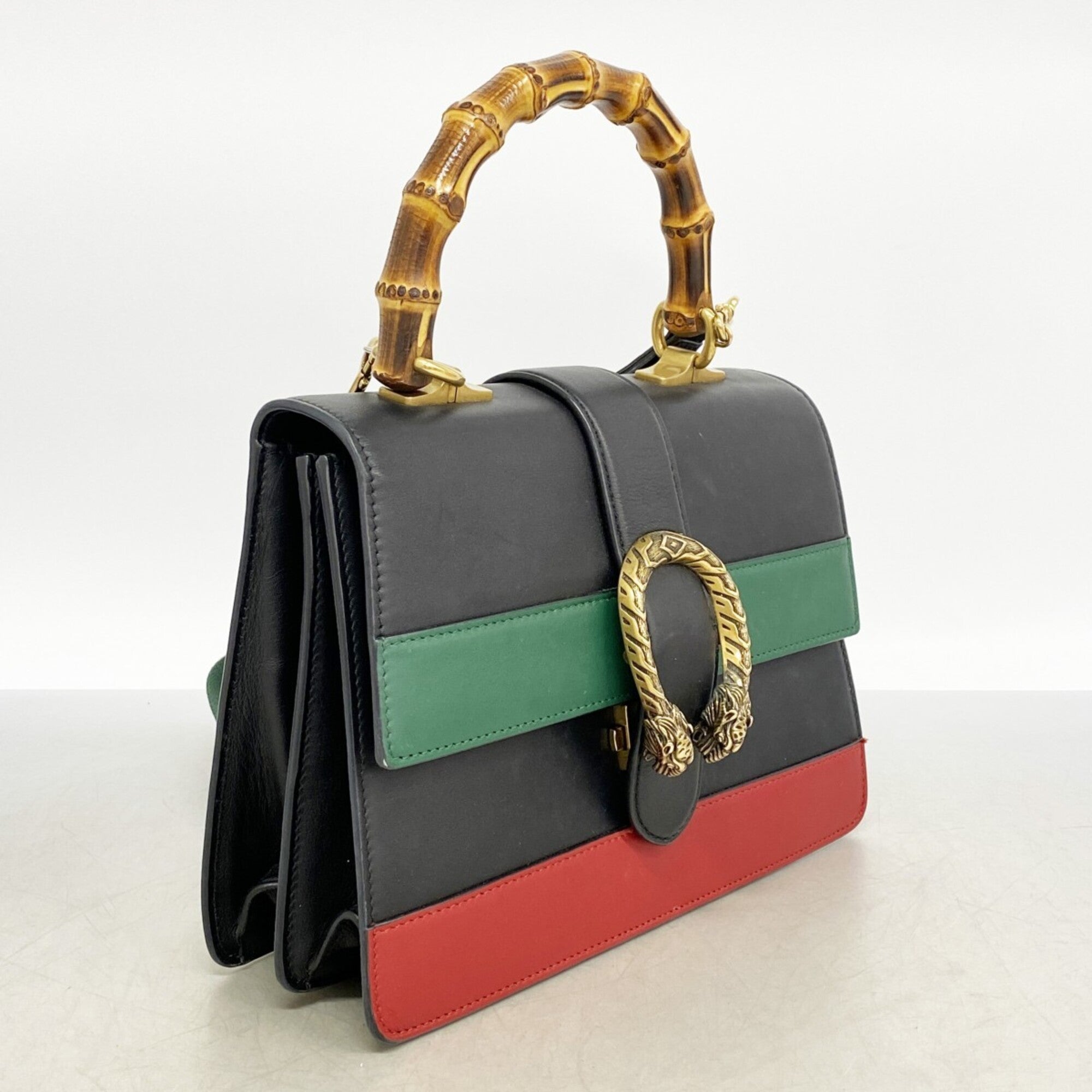 Gucci Black Leather Handbag (Pre-Owned)