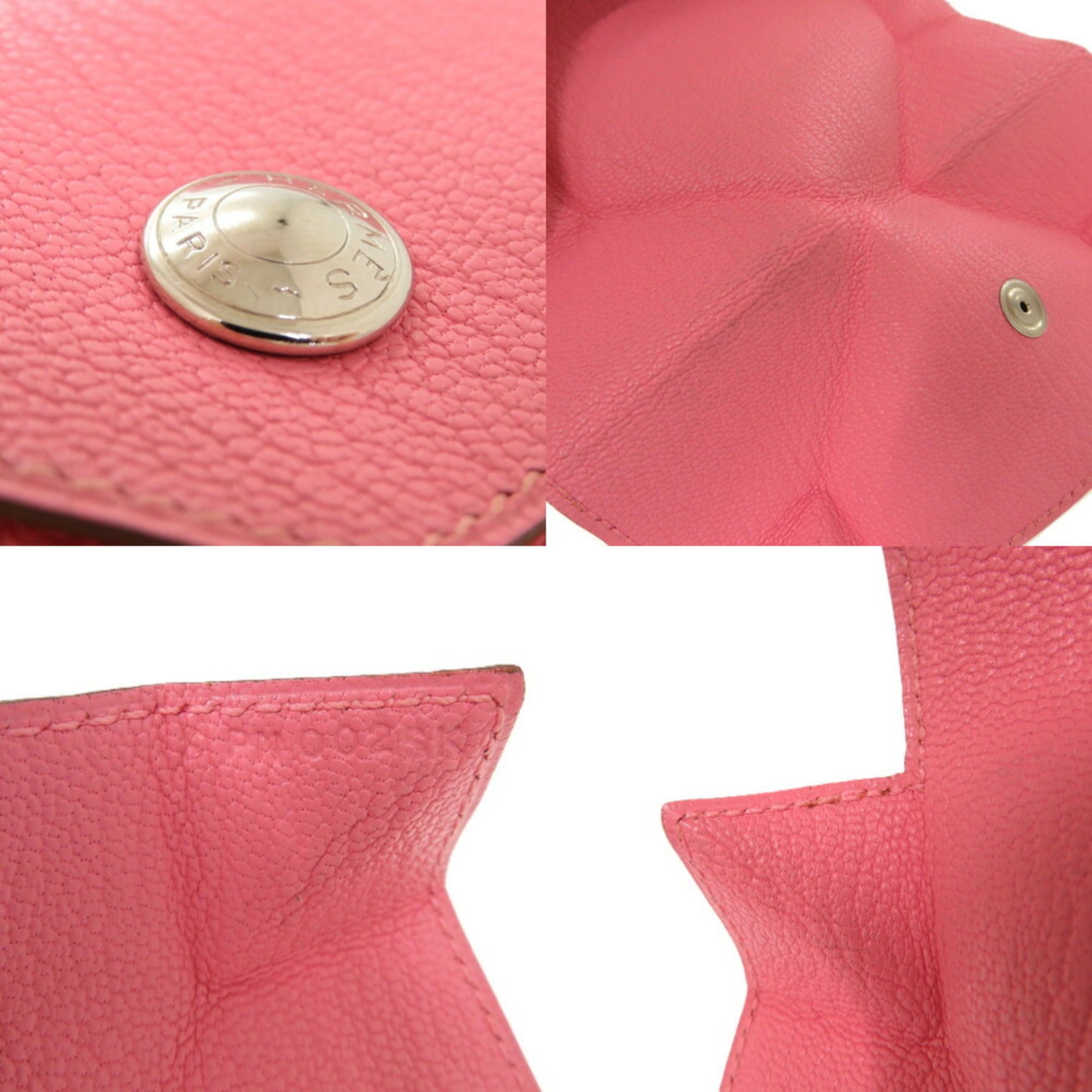 Hermes Pink Chevre Leather Coin Purse/Coin Case (Pre-Owned)