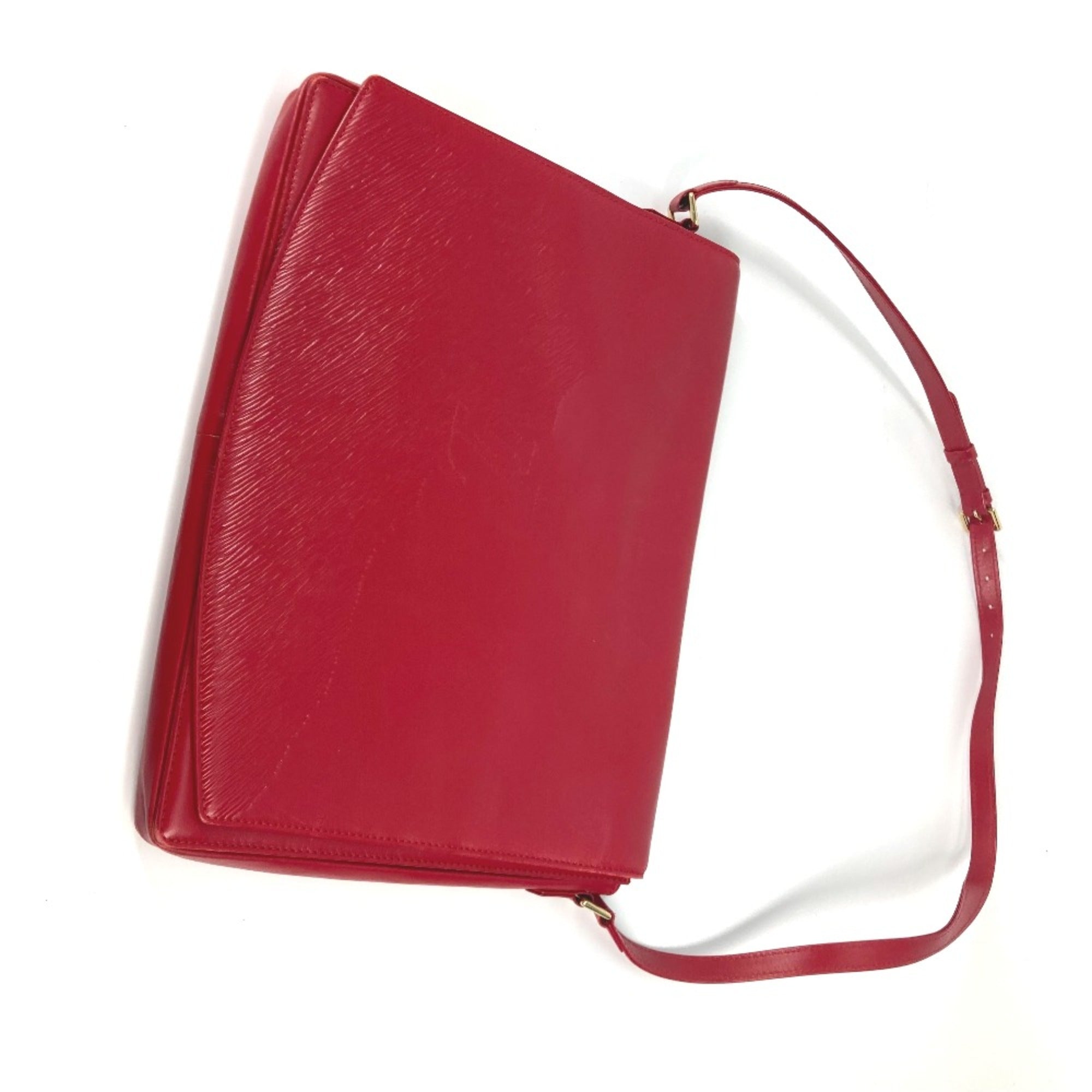 Louis Vuitton Red Leather Shoulder Bag (Pre-Owned)