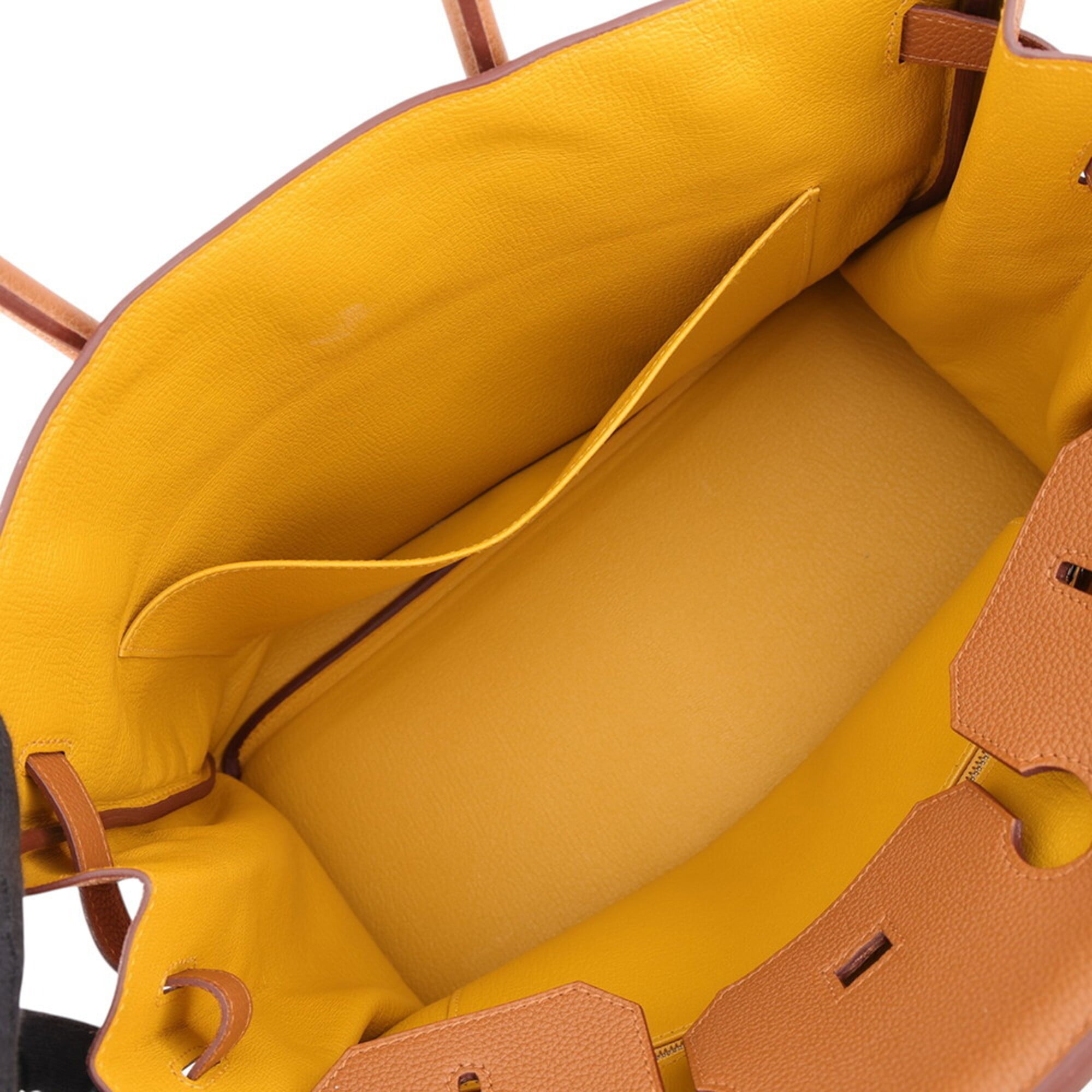 Hermes Gold Yellow Togo Leather Swift Leather Handbag (Pre-Owned)