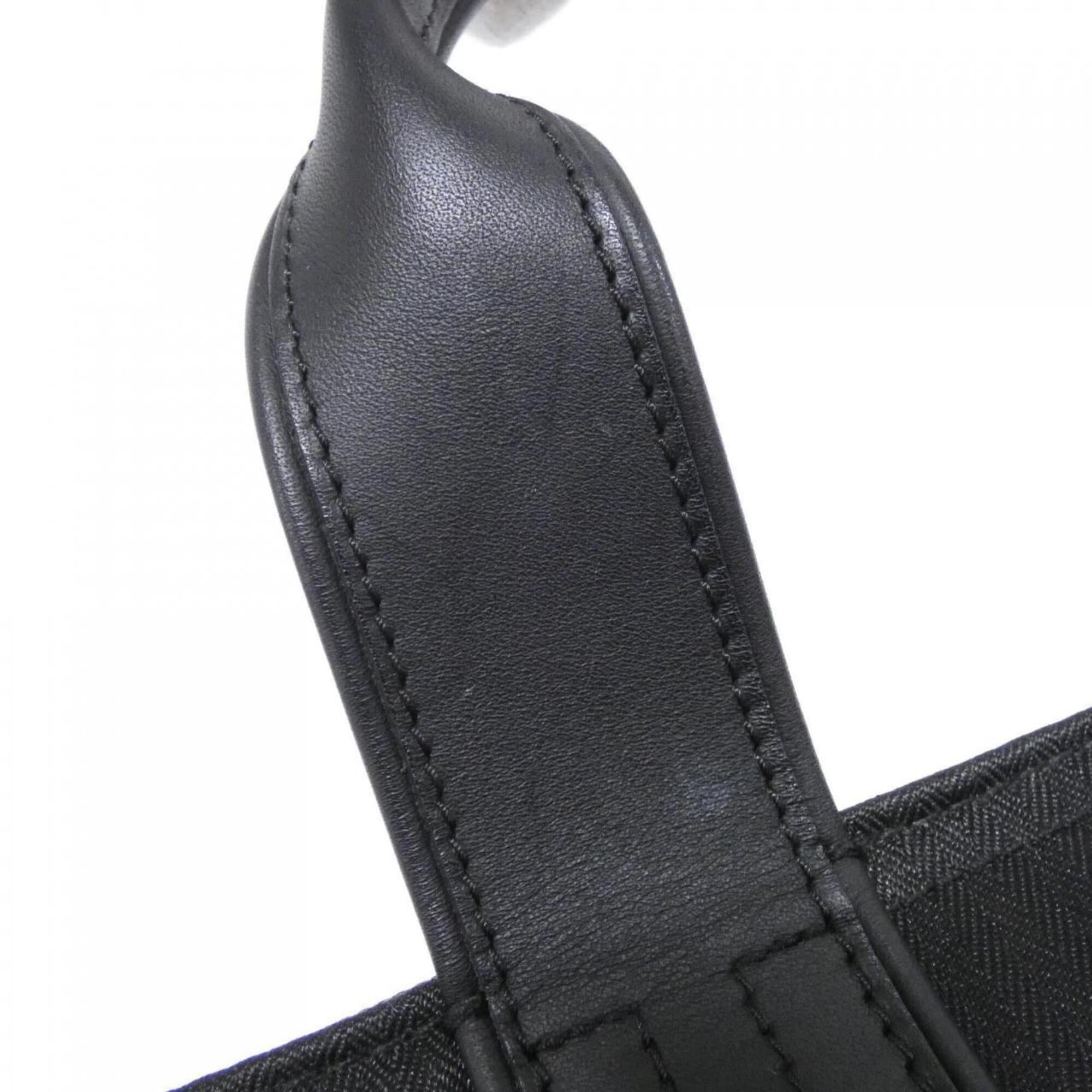 Hermes Black Toile Chevron Handbag (Pre-Owned)