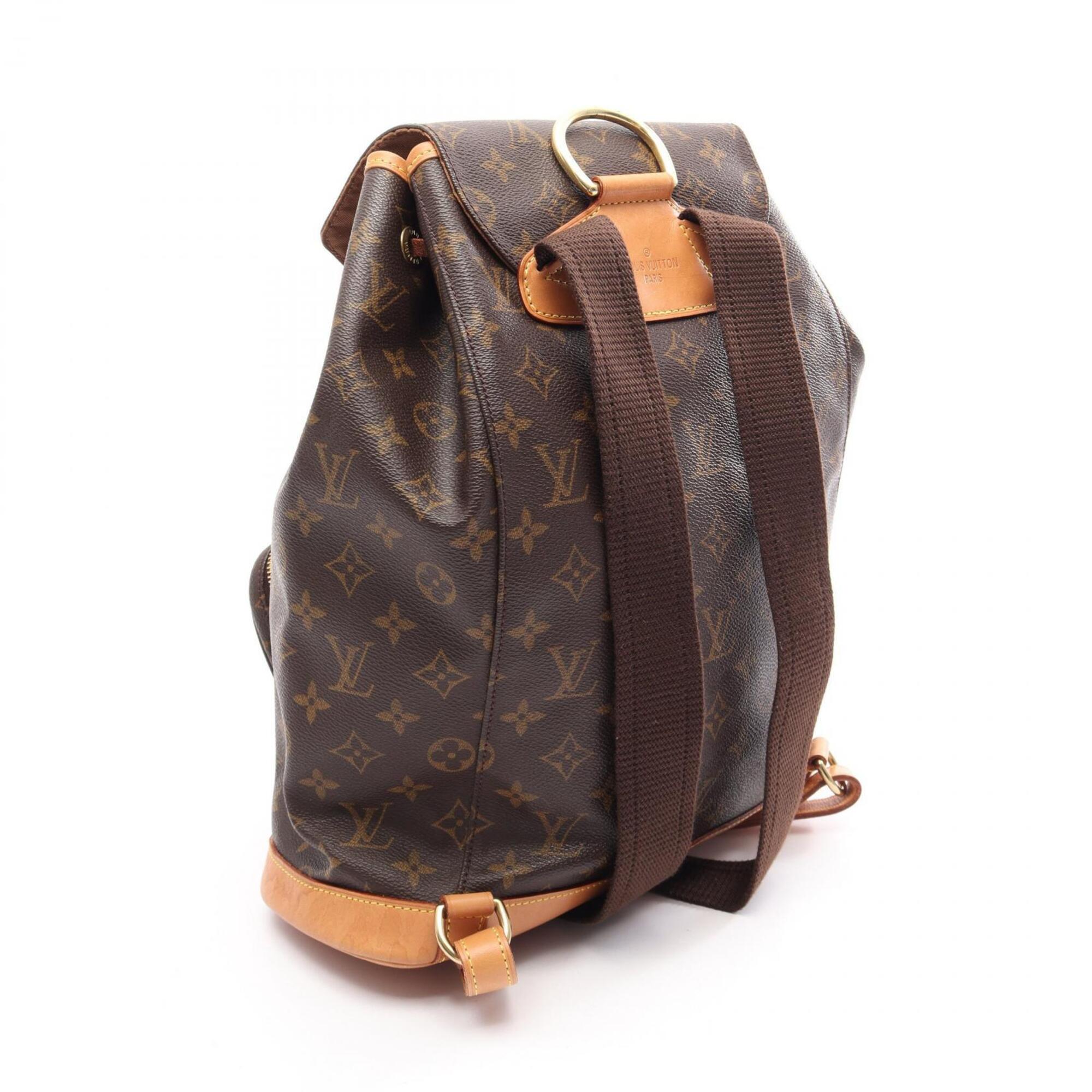 Louis Vuitton Brown Pvc Leather Backpack Handbag (Pre-Owned)