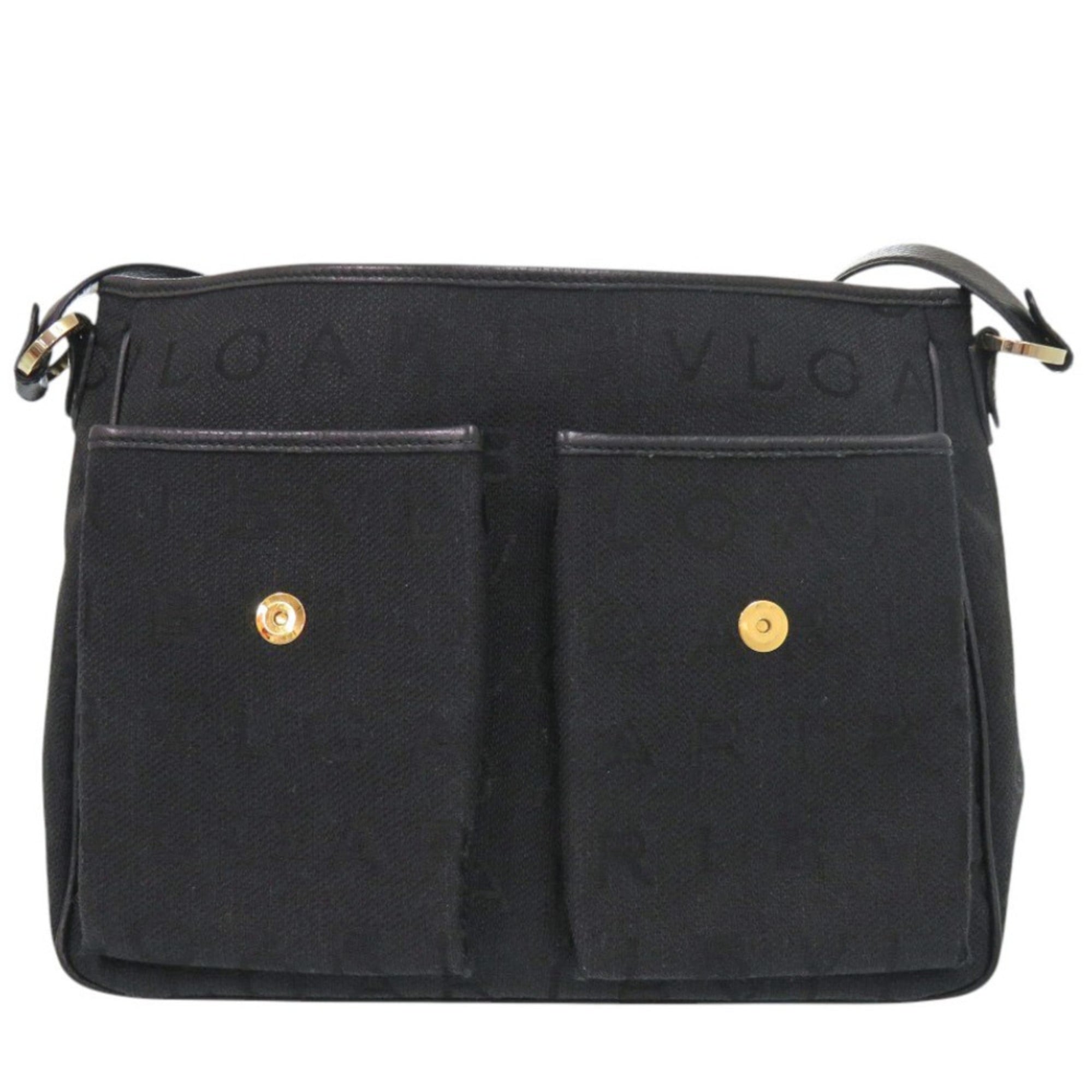 Bvlgari Black Canvas Shoulder Bag (Pre-Owned)