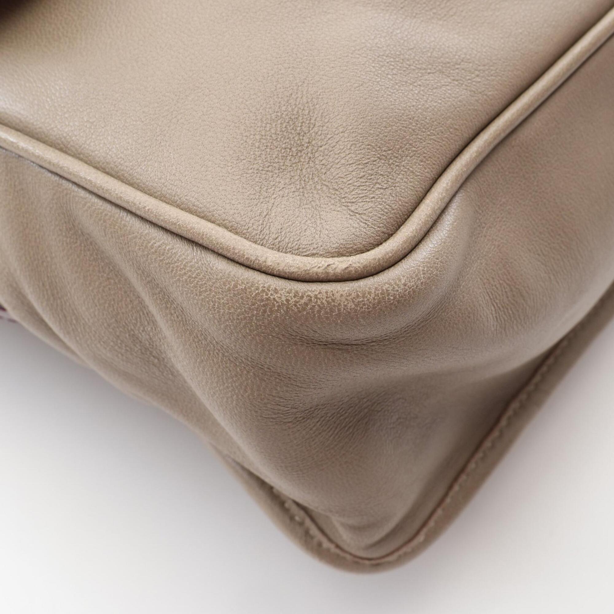 Loewe Beige Leather Handbag Shoulder Bag (Pre-Owned)