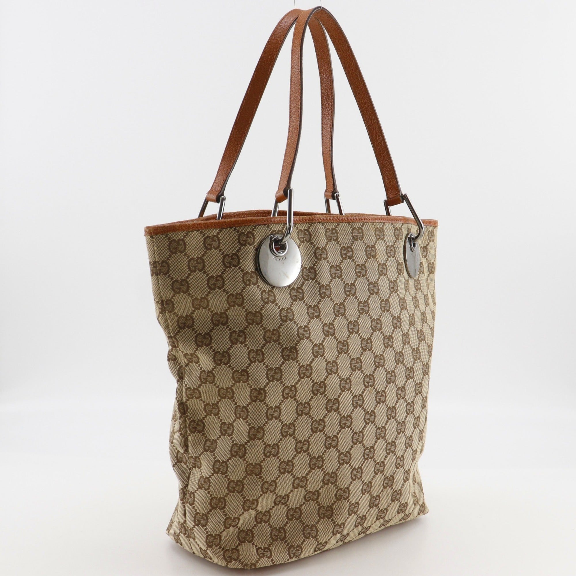 Gucci Beige Gg Canvas Tote Bag (Pre-Owned)