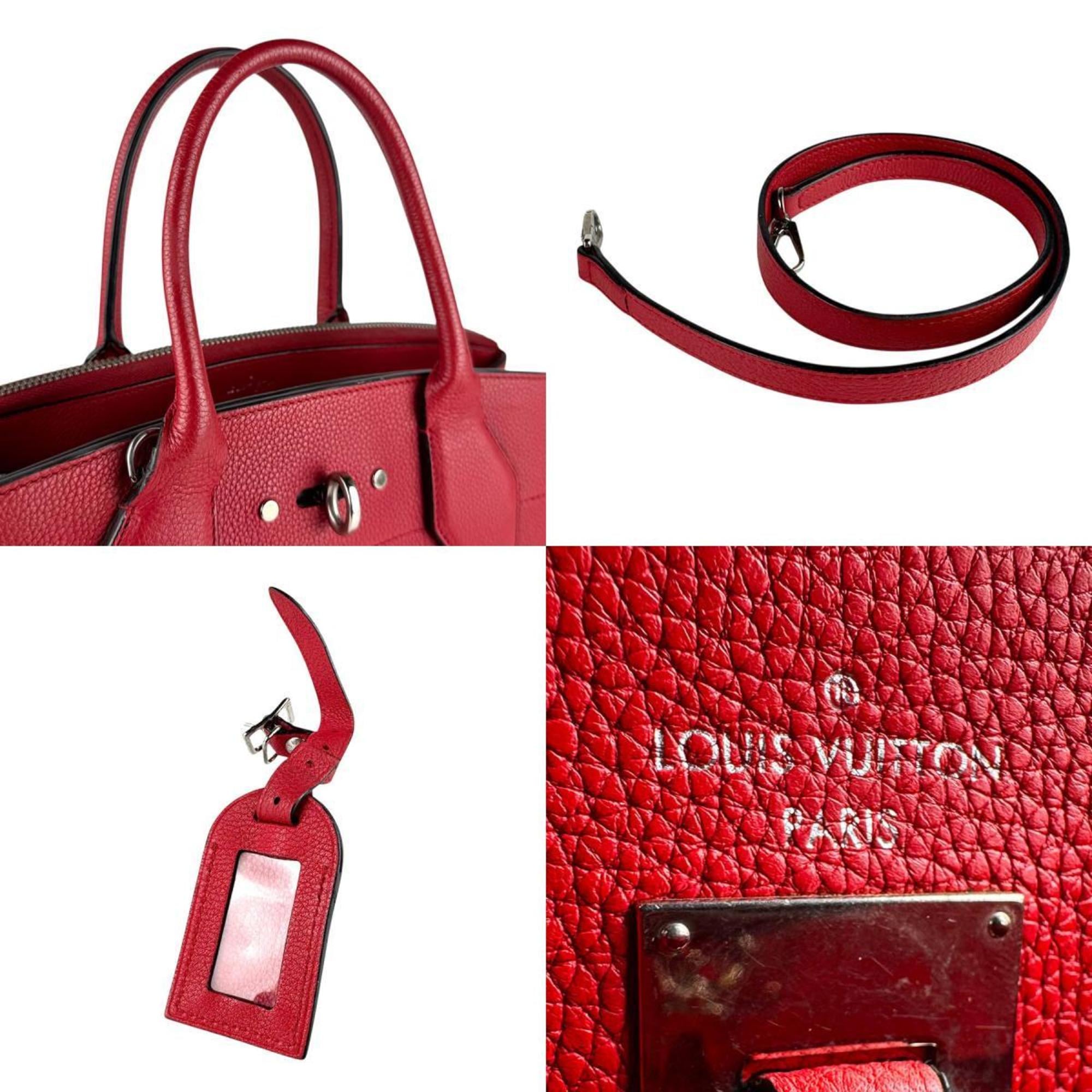 Louis Vuitton Red Color Leather Handbag Shoulder Bag (Pre-Owned)