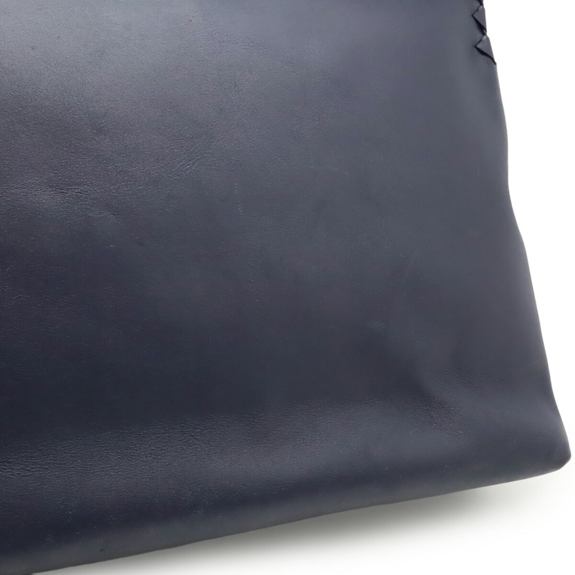 Bottega Veneta Dark Purple Intrecciato Handbag Shoulder Bag (Pre-Owned)