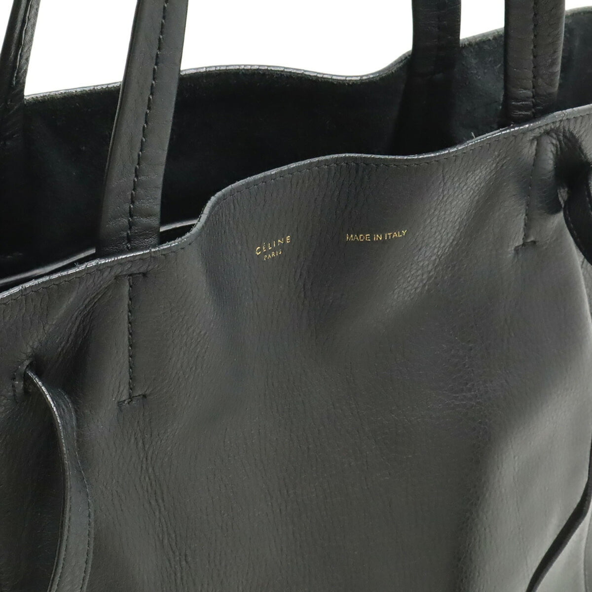 Celine Black Leather Shoulder Bag Tote Bag (Pre-Owned)